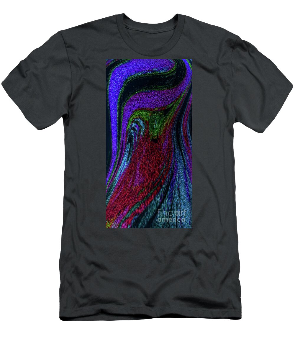 Abstract Colorful T-Shirt featuring the digital art Sandy Bird by Glenn Hernandez