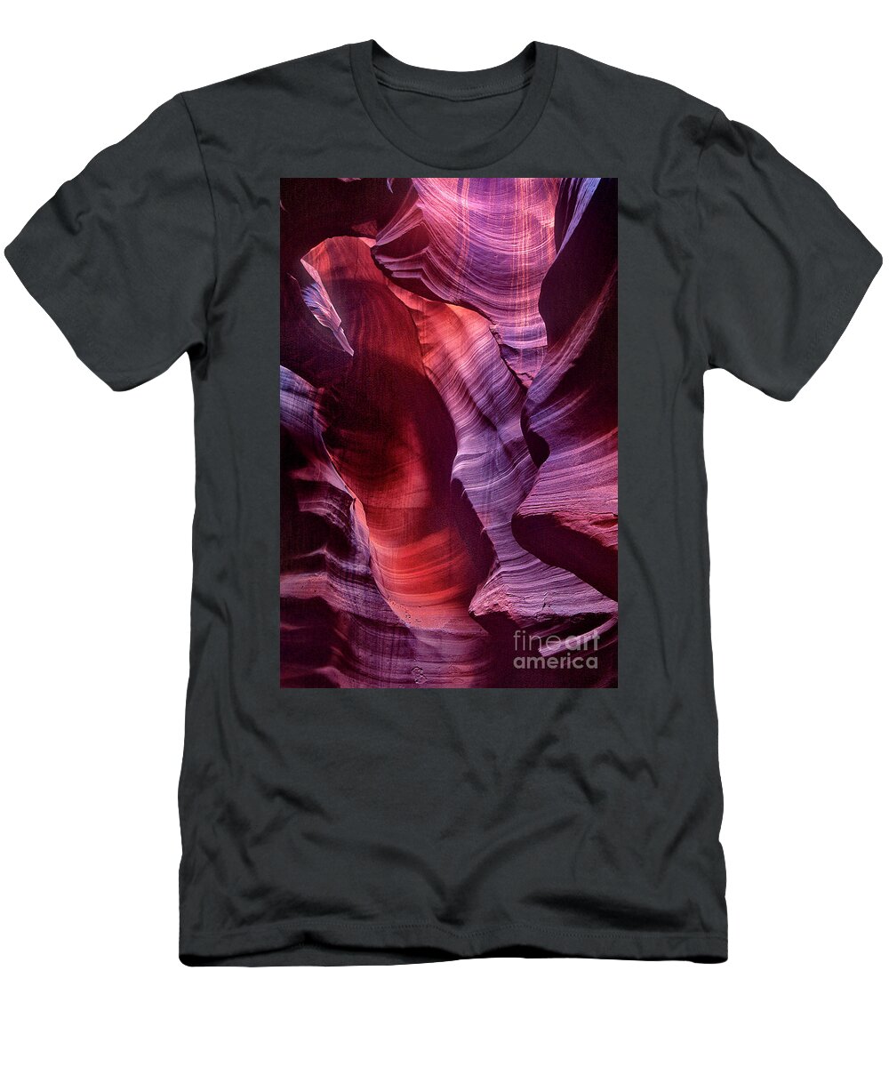 Dave Welling T-Shirt featuring the photograph Sanstone Formation Corkscrew Or Upper Antelope Slot Canyon by Dave Welling