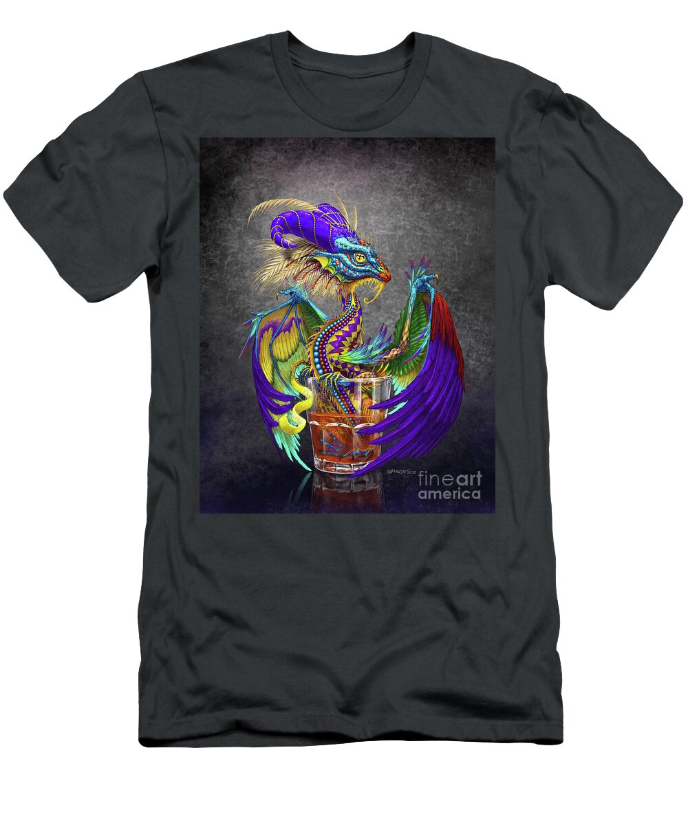  Dragon Art T-Shirt featuring the digital art Sazerac Dragon by Stanley Morrison