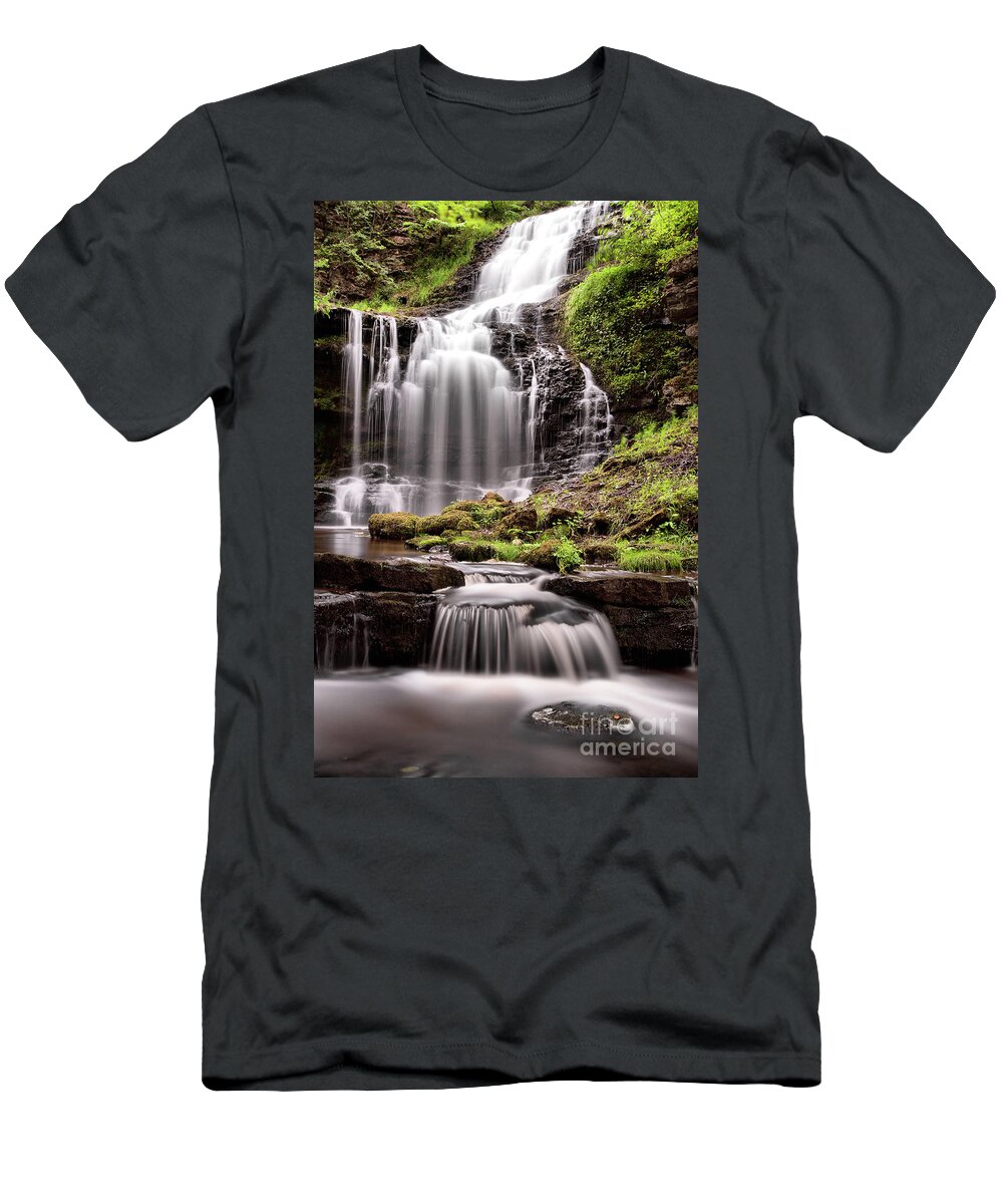 England T-Shirt featuring the photograph Scaleber Force, near Settle by Tom Holmes Photography