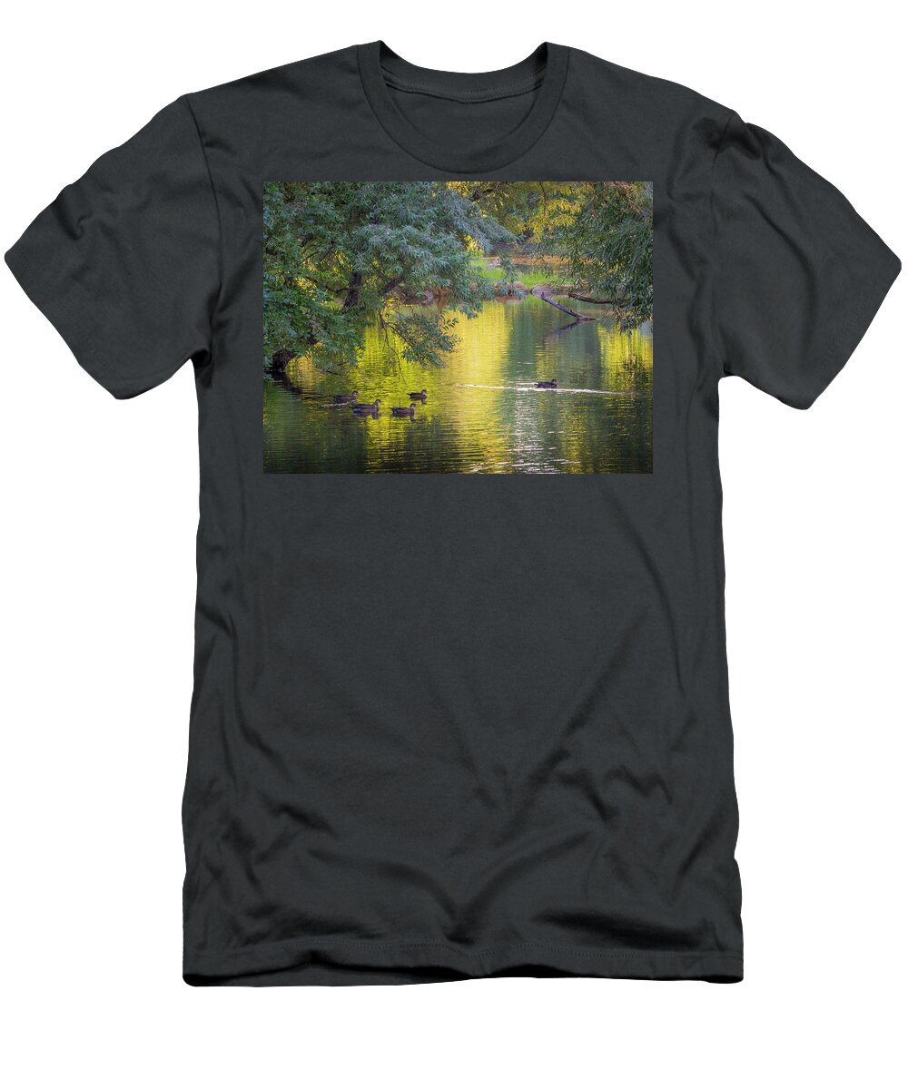 Mark Mille T-Shirt featuring the photograph Scenic Pond by Mark Mille