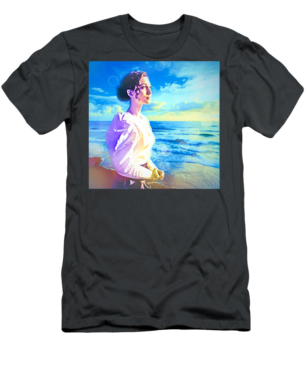 Seashore T-Shirt featuring the digital art Sea Shore Vacation by Cristina Victoria