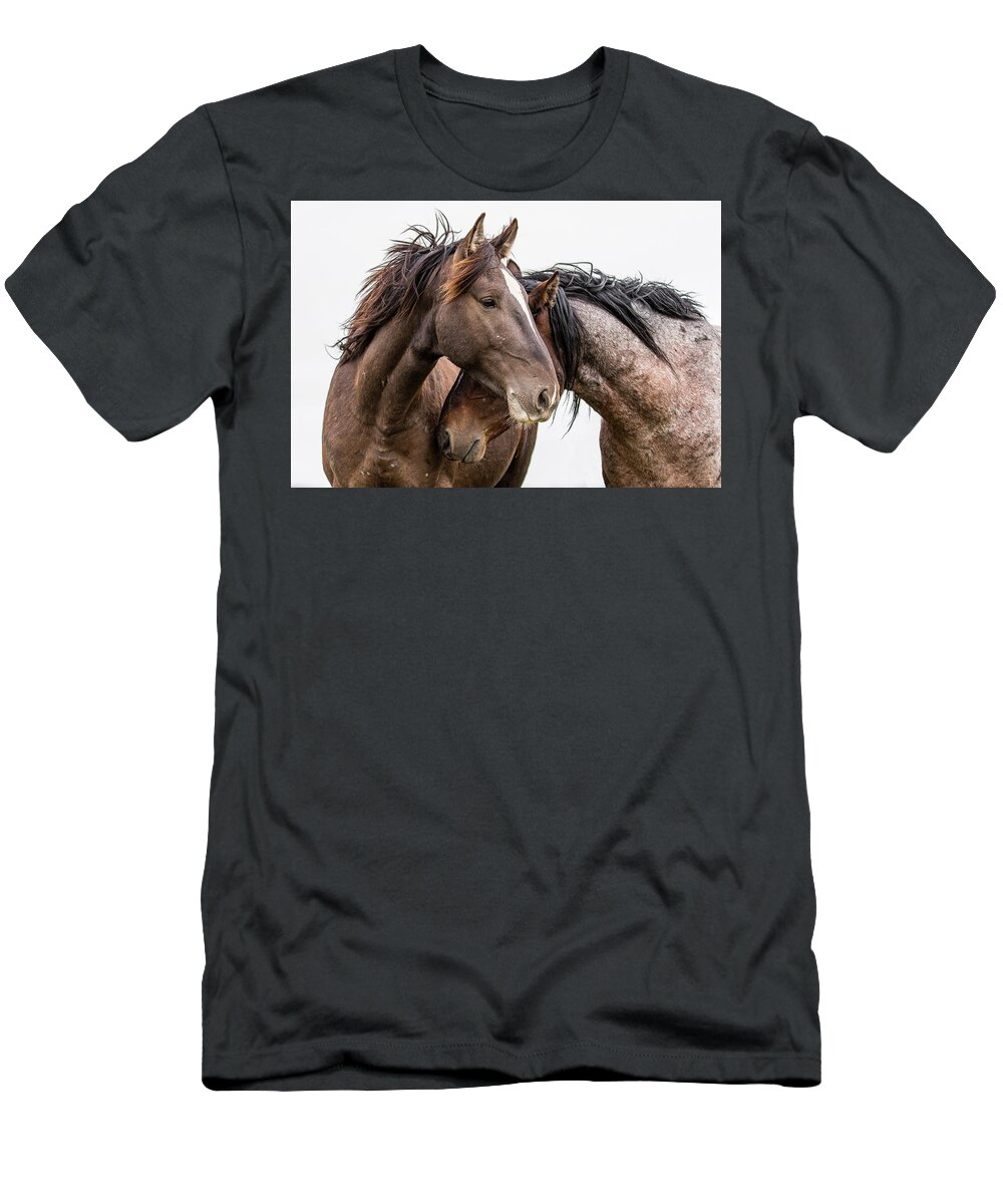 Wild Horses T-Shirt featuring the photograph Secrets by Mary Hone