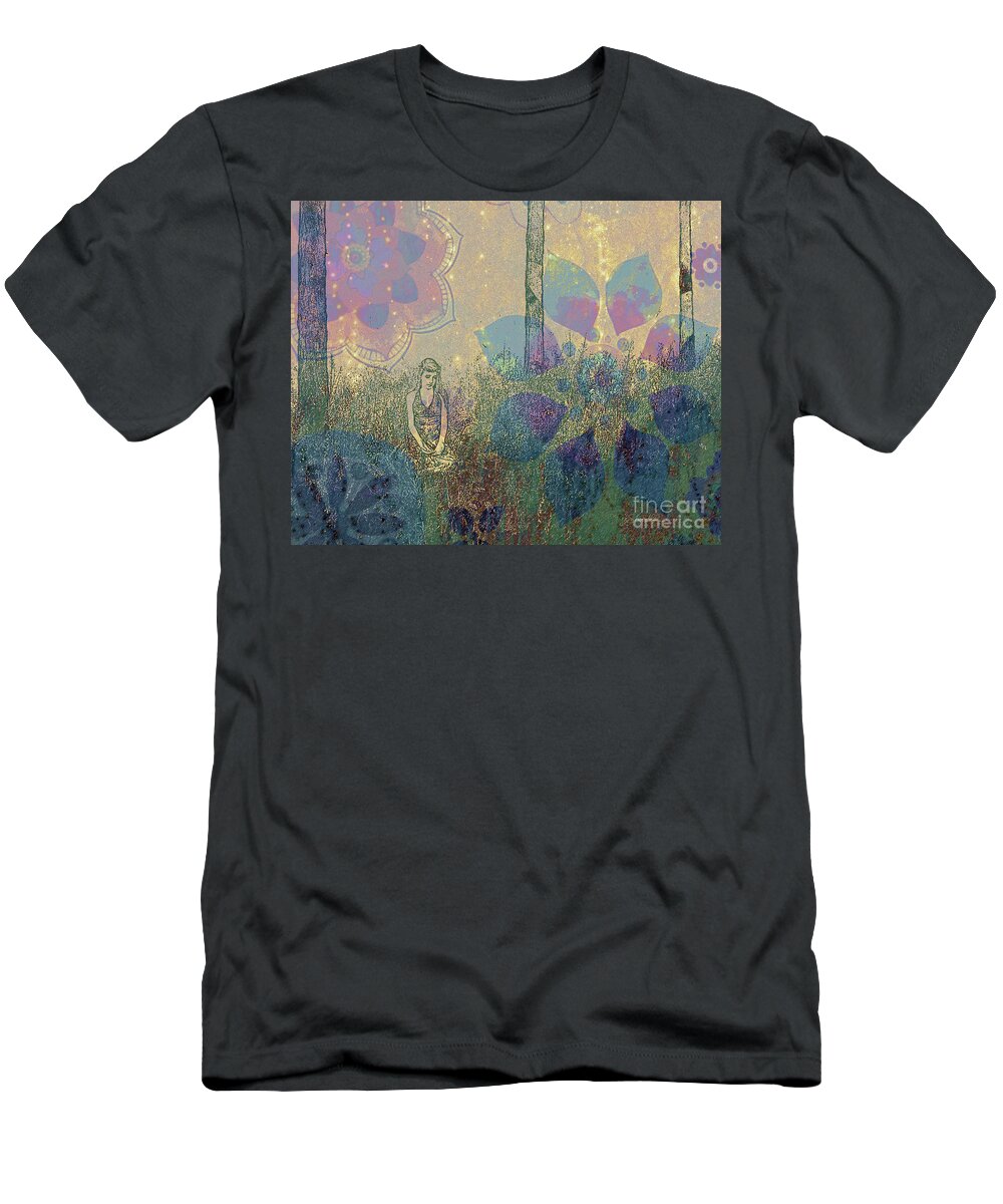 Sharaabel T-Shirt featuring the photograph Serenity in the Mod Forest by Shara Abel