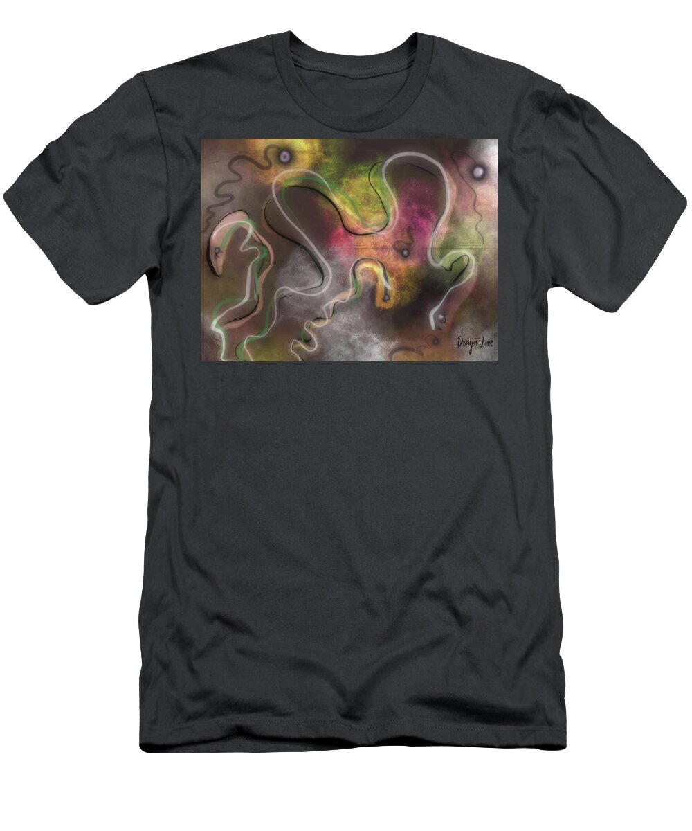 Serpent T-Shirt featuring the digital art Serp by Andrea Crawford