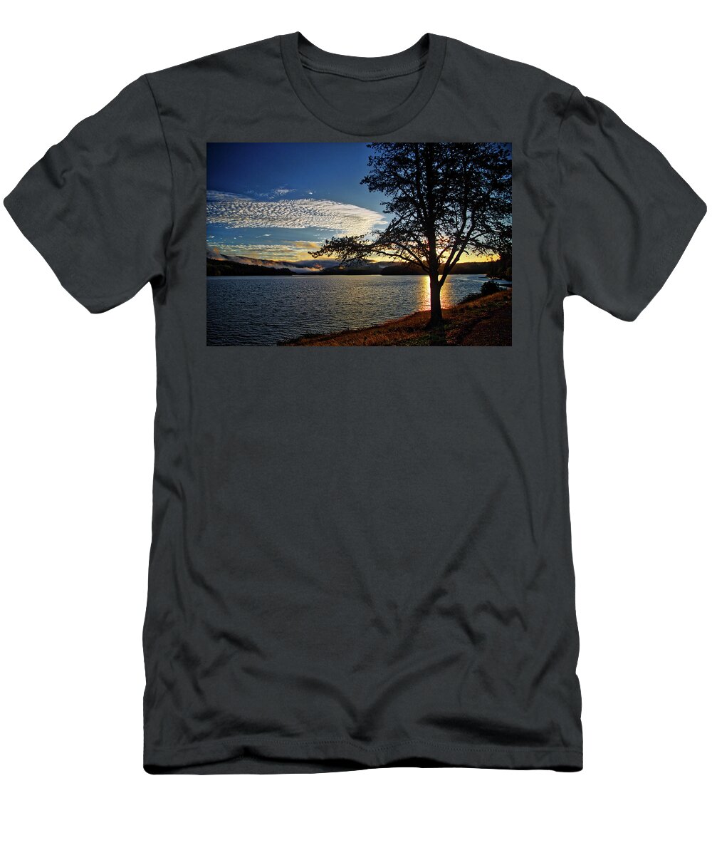 Sunrise T-Shirt featuring the photograph Shadow Tree by Loyd Towe Photography