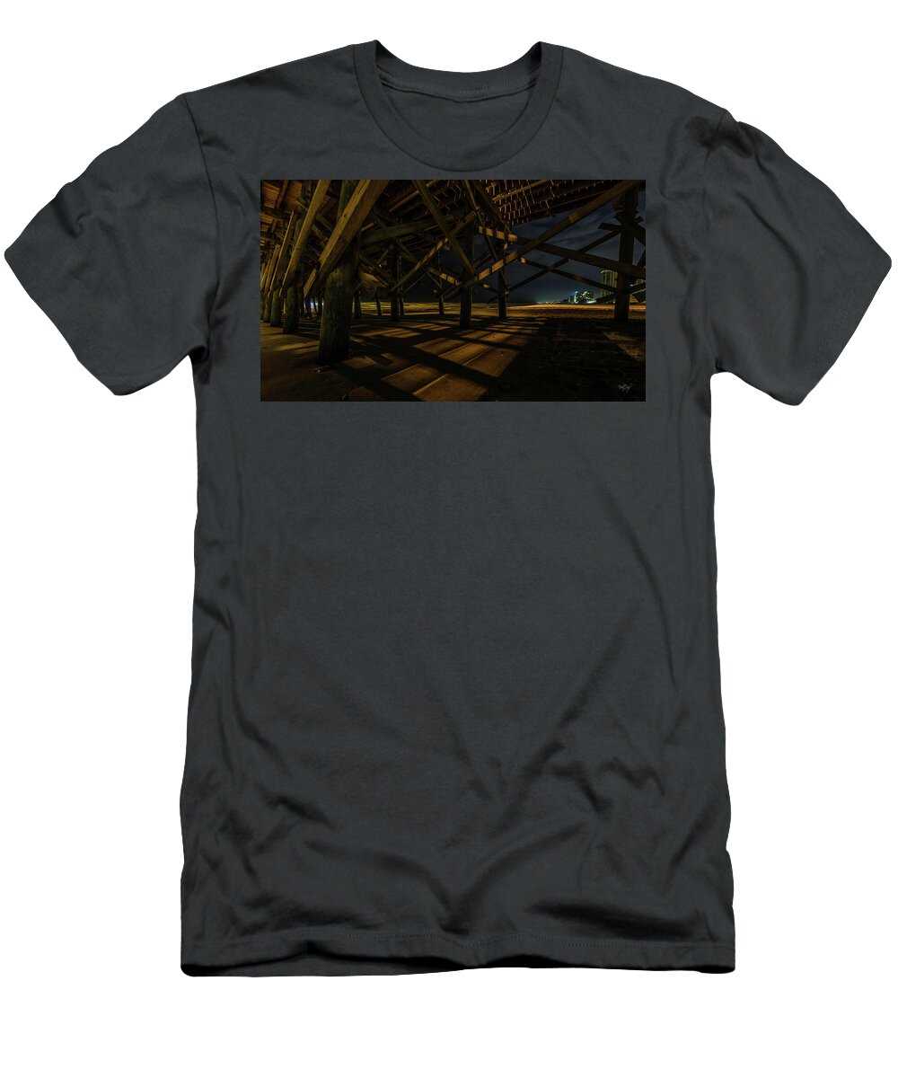 Dock T-Shirt featuring the photograph Shadows and Light by Everet Regal