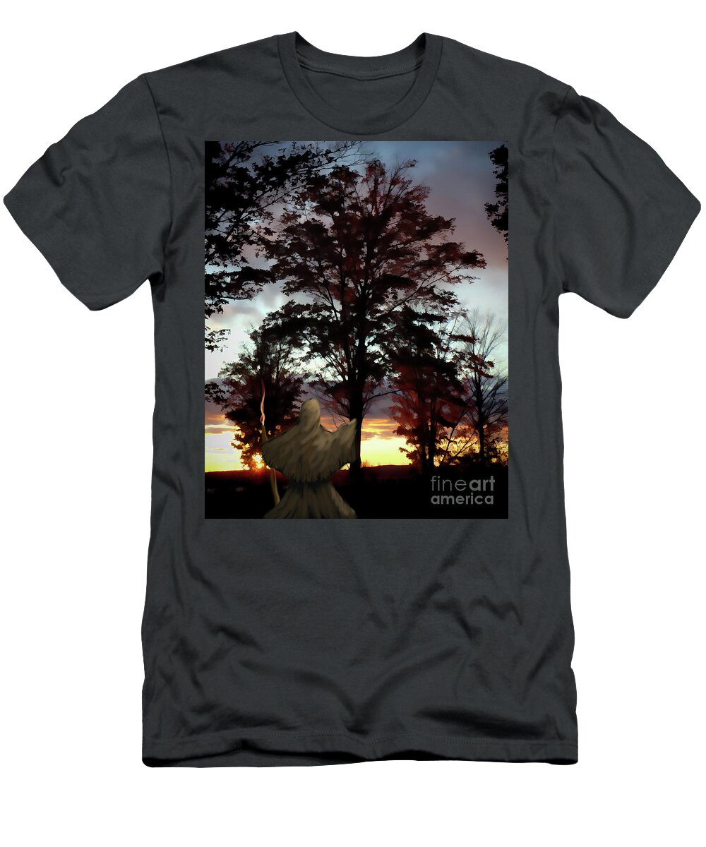 Guides T-Shirt featuring the photograph She Lights The Sky by AnnMarie Parson-McNamara