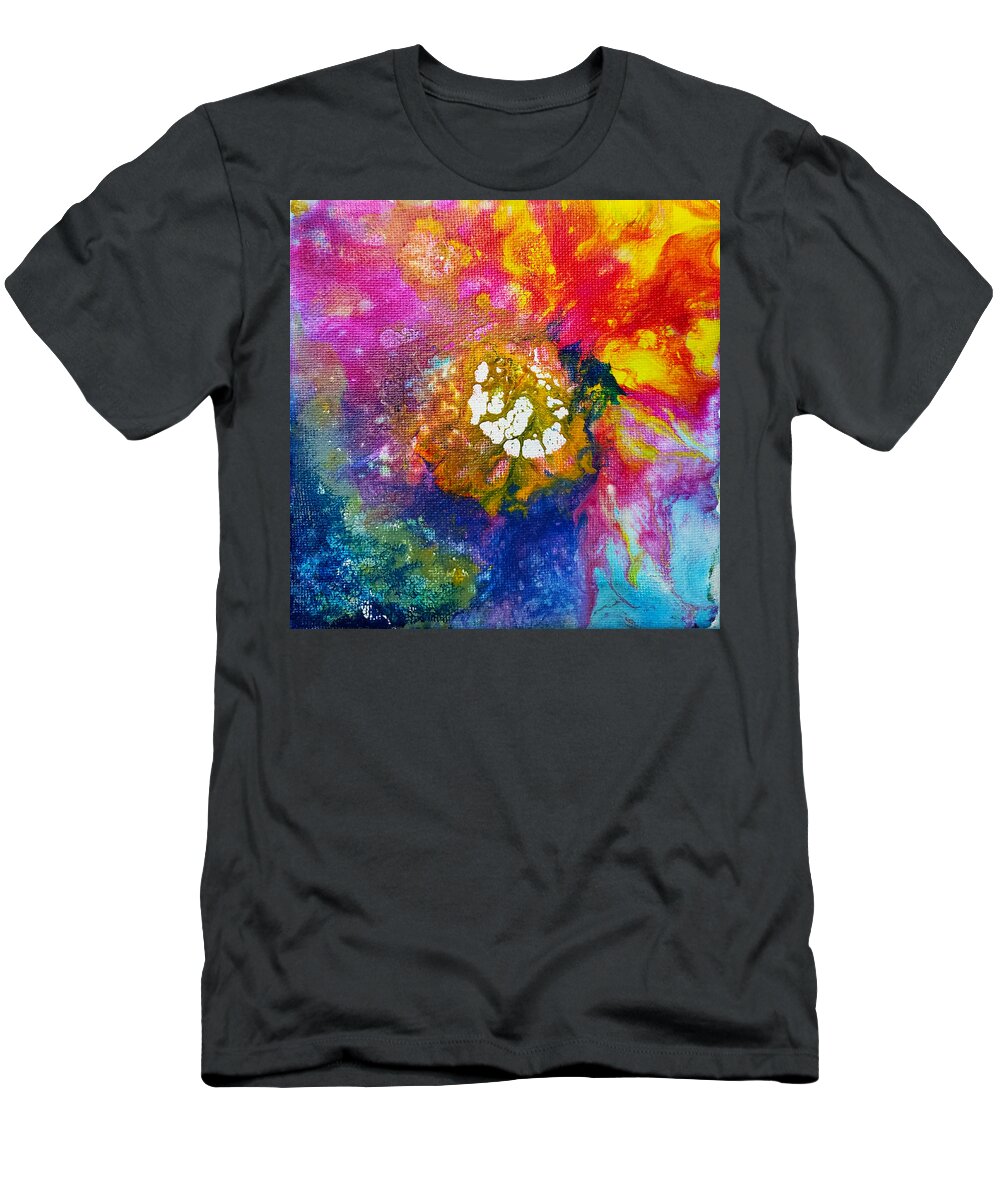 Abstract T-Shirt featuring the painting Shell-Shocked by Christine Bolden