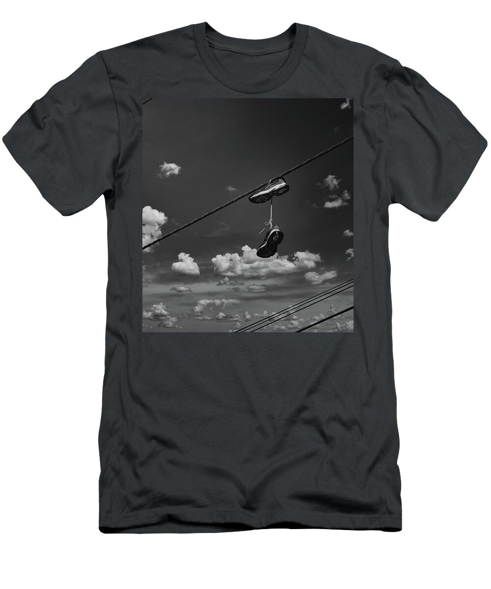 Shoes T-Shirt featuring the photograph Shoe Tossing by Bob Orsillo