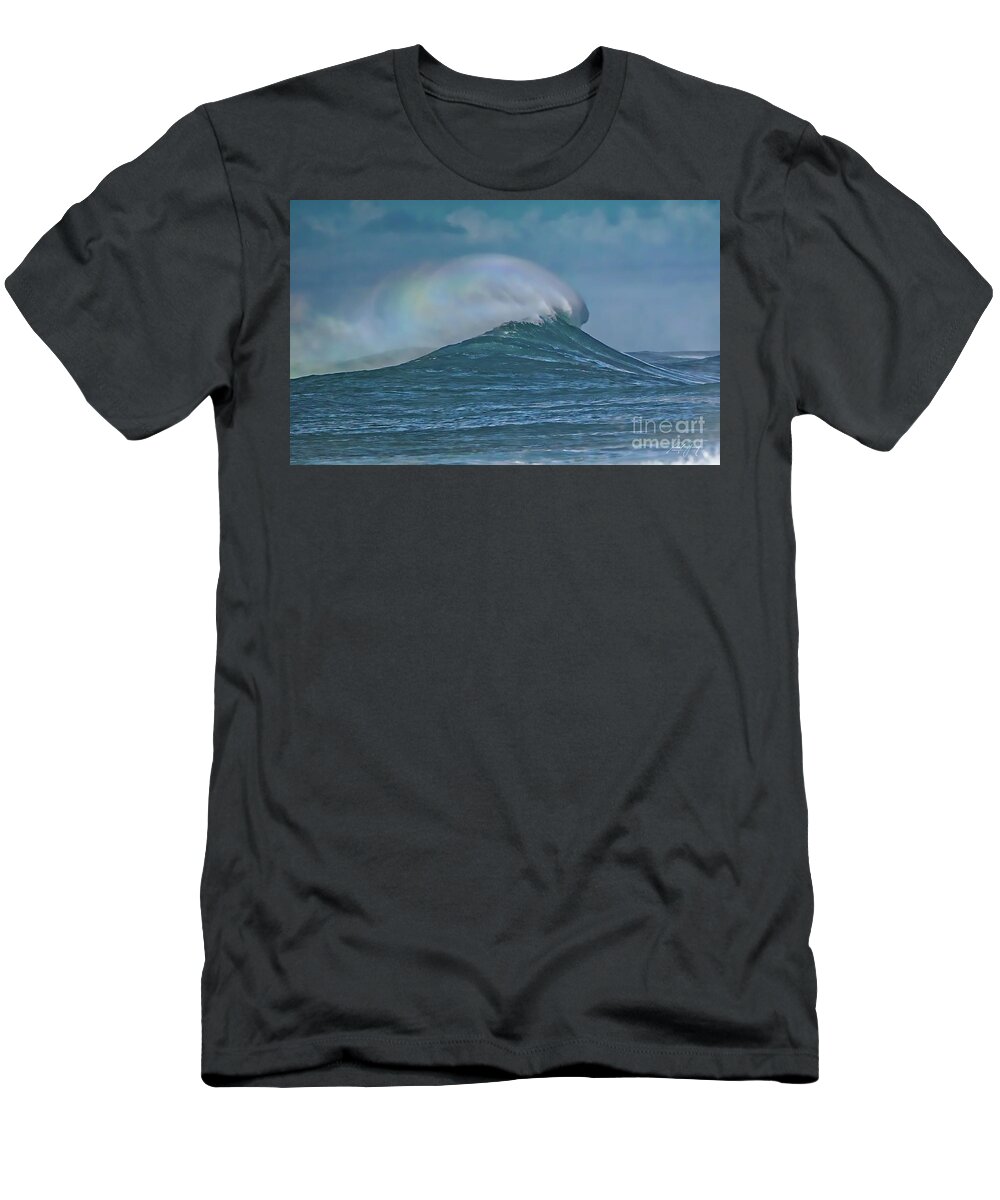 Ocean T-Shirt featuring the photograph Shower Cap by Larry Young