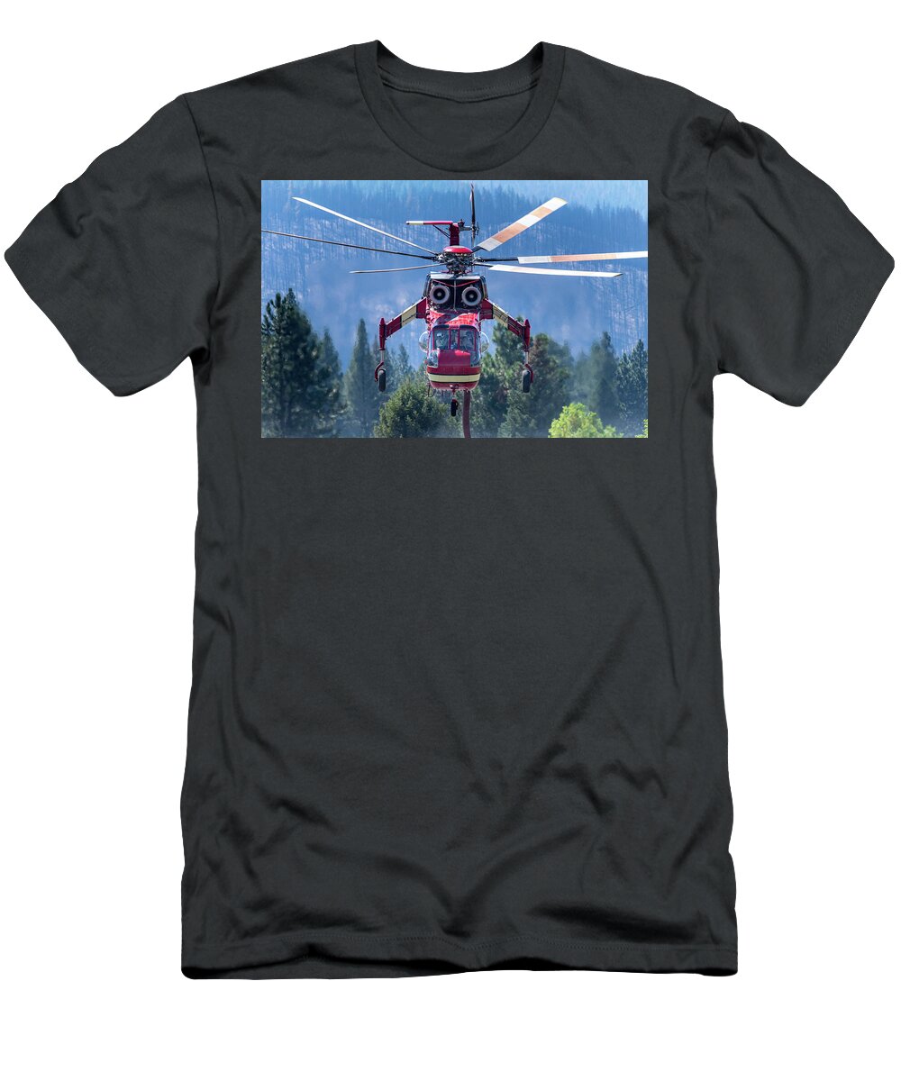 Helicopter T-Shirt featuring the photograph Sikorski S-64 by Randy Robbins