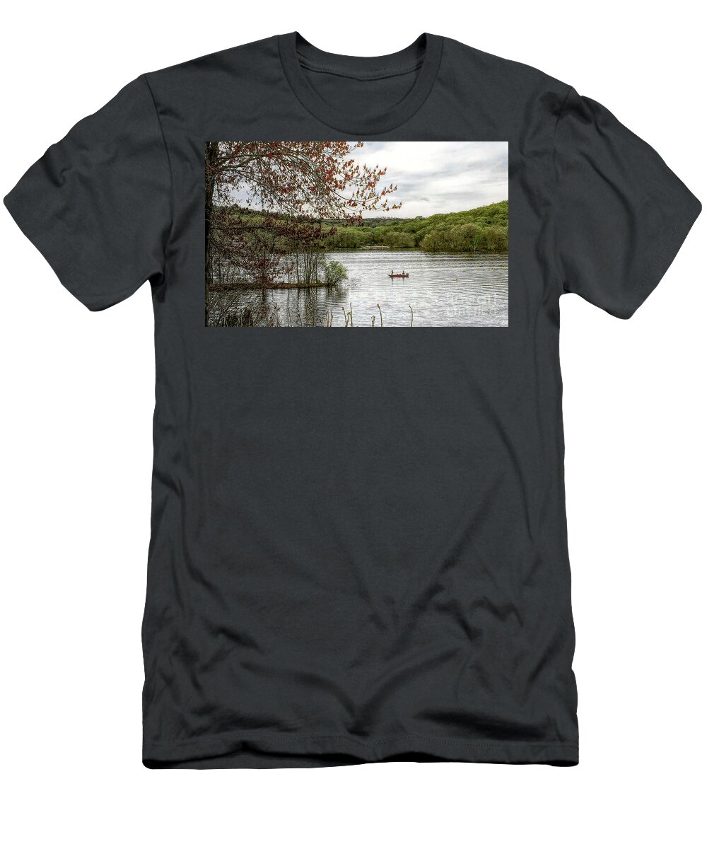 Candlewood Lake T-Shirt featuring the photograph Silent Waters by Xine Segalas