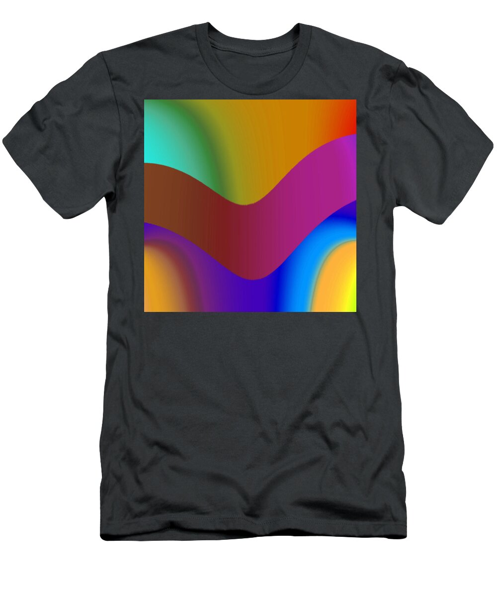 Abstract Art T-Shirt featuring the digital art Silky Layers by Ronald Mills