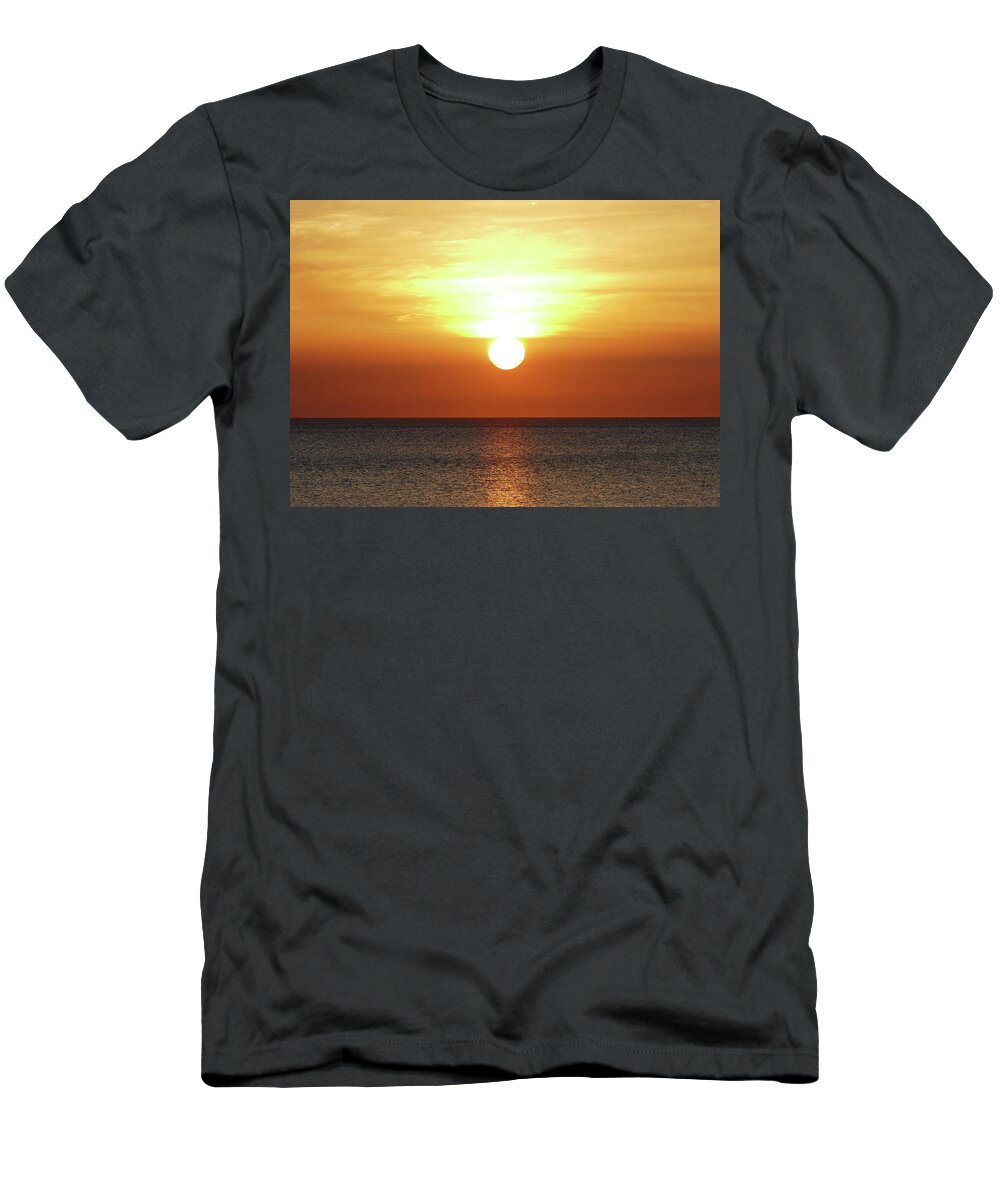 Sunset T-Shirt featuring the photograph Sinking sun by Maryse Jansen
