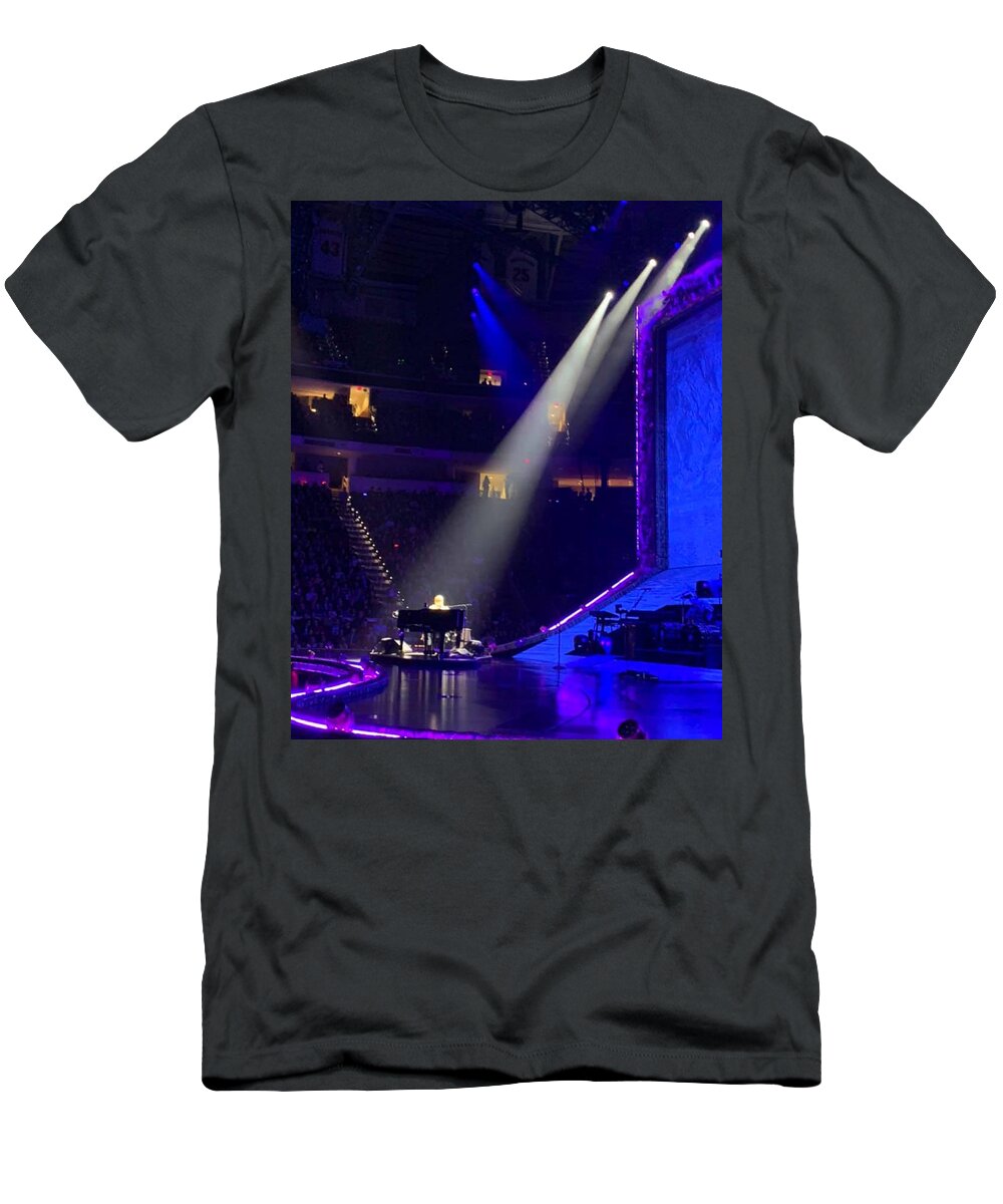 Elton T-Shirt featuring the photograph Sir Elton on Piano by Lee Darnell