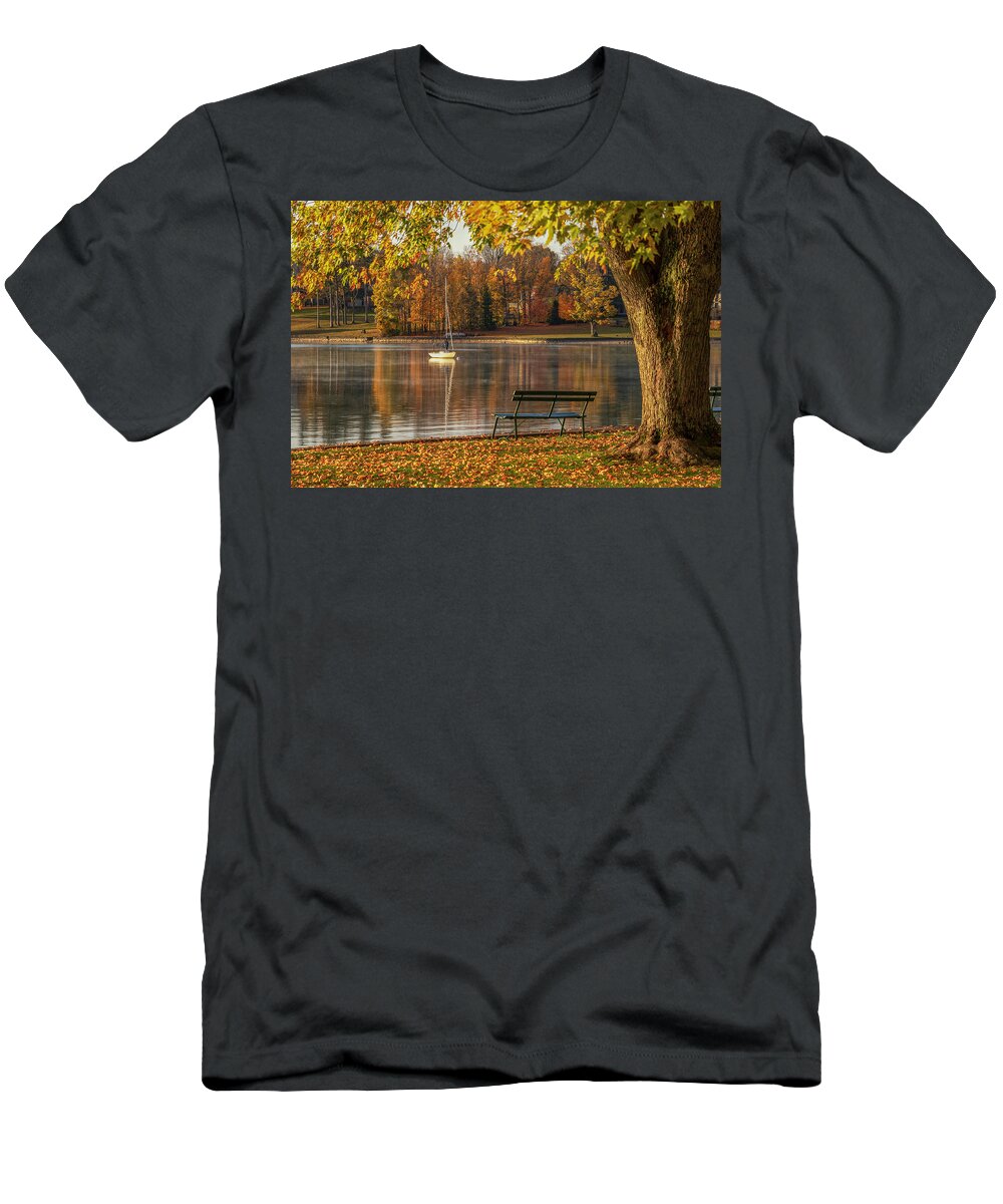 Autumn T-Shirt featuring the photograph Skaneateles in the Fall by Rod Best