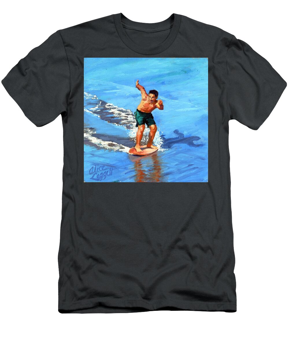  T-Shirt featuring the painting Skim 360 - 3 of 8 by Alice Leggett