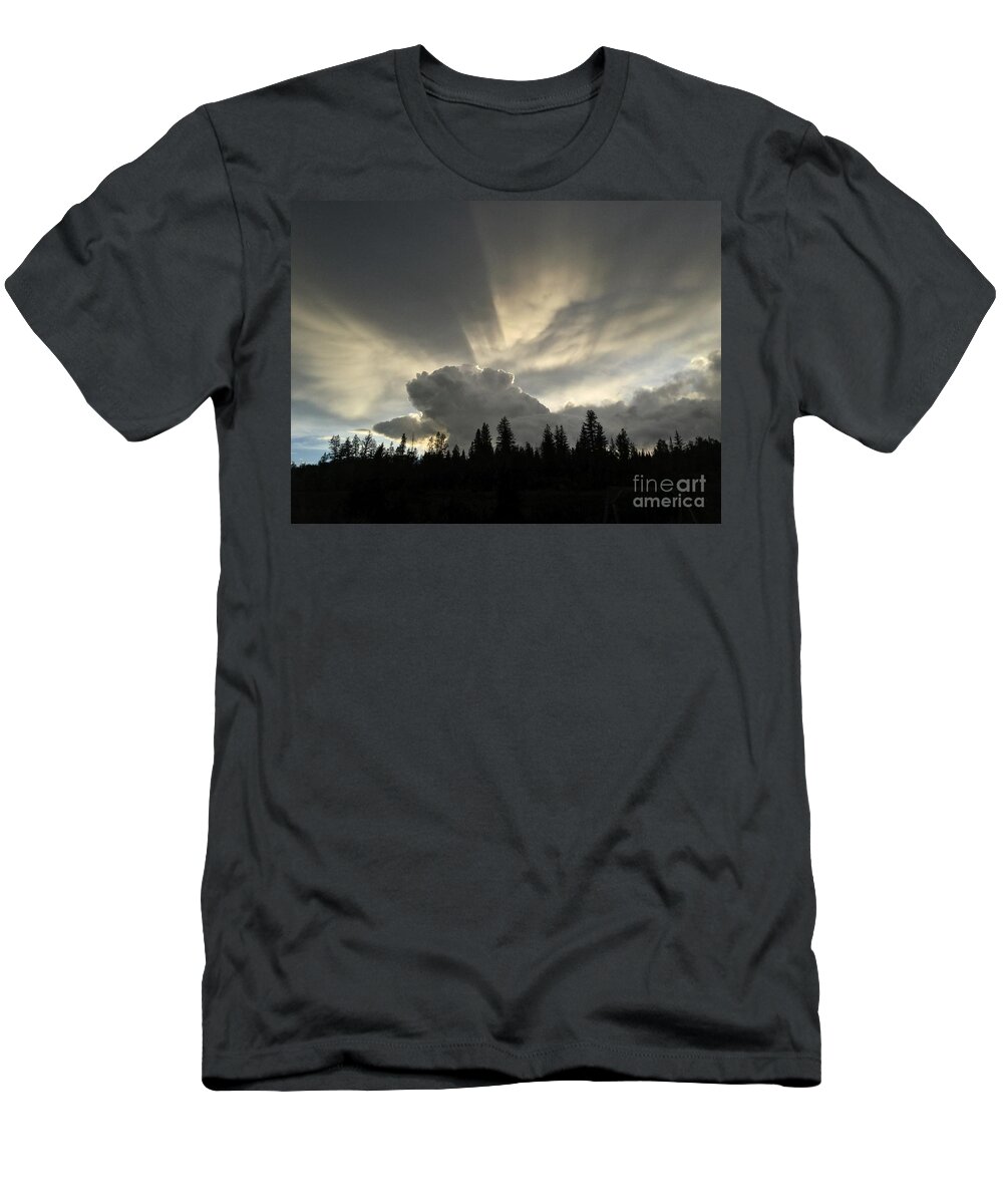Chilcotin Plateau T-Shirt featuring the photograph Sky light by Nicola Finch