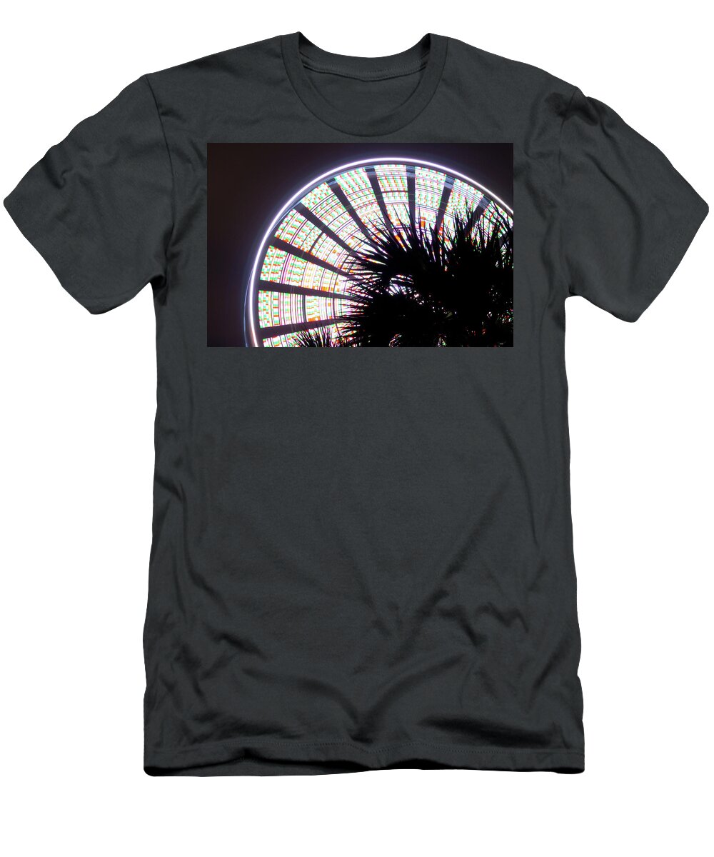 Skywheel T-Shirt featuring the photograph Skywheel at Myrtle Beach by Dave Guy