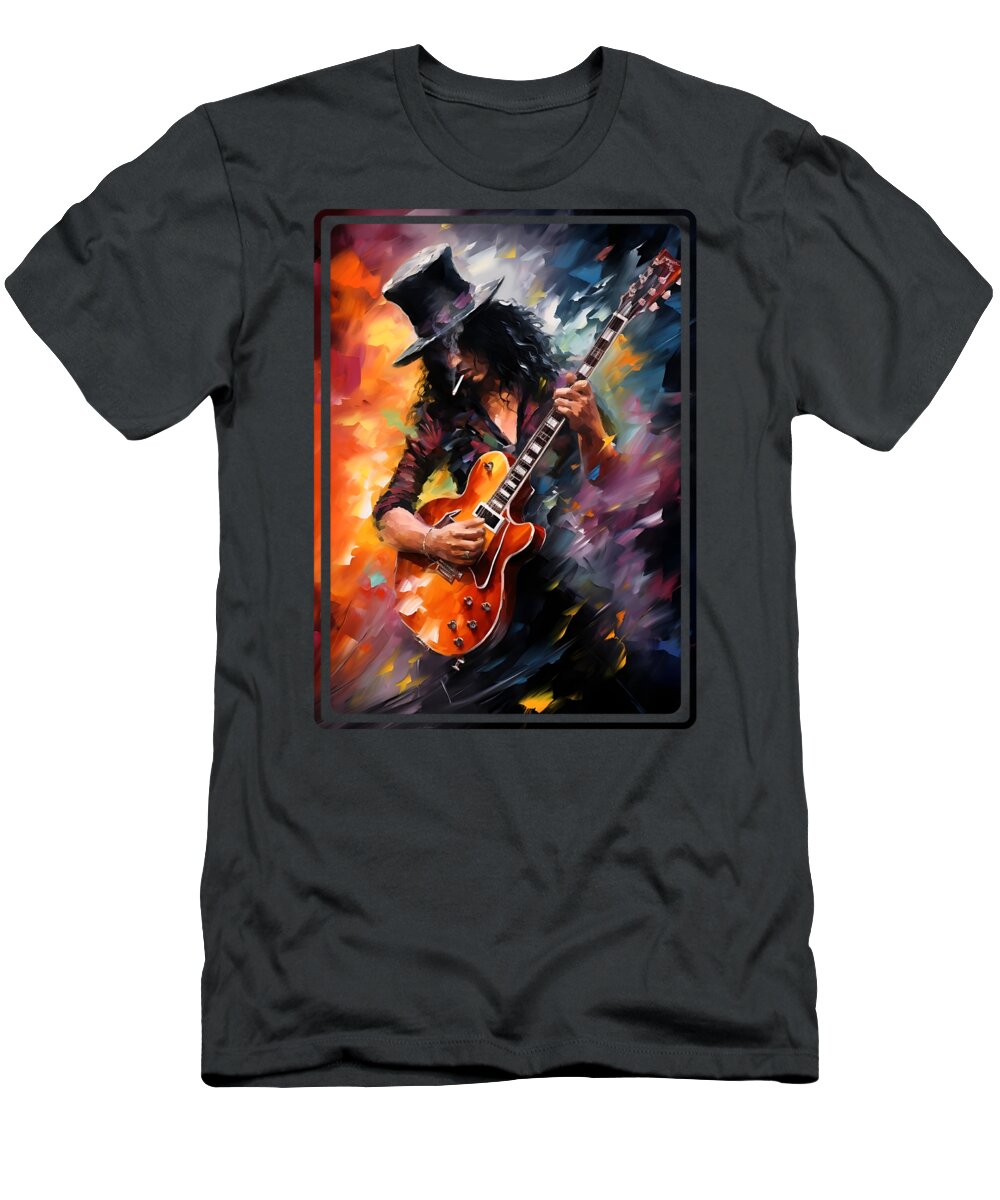 Slash T-Shirt featuring the painting Slash Painting by Mark Ashkenazi