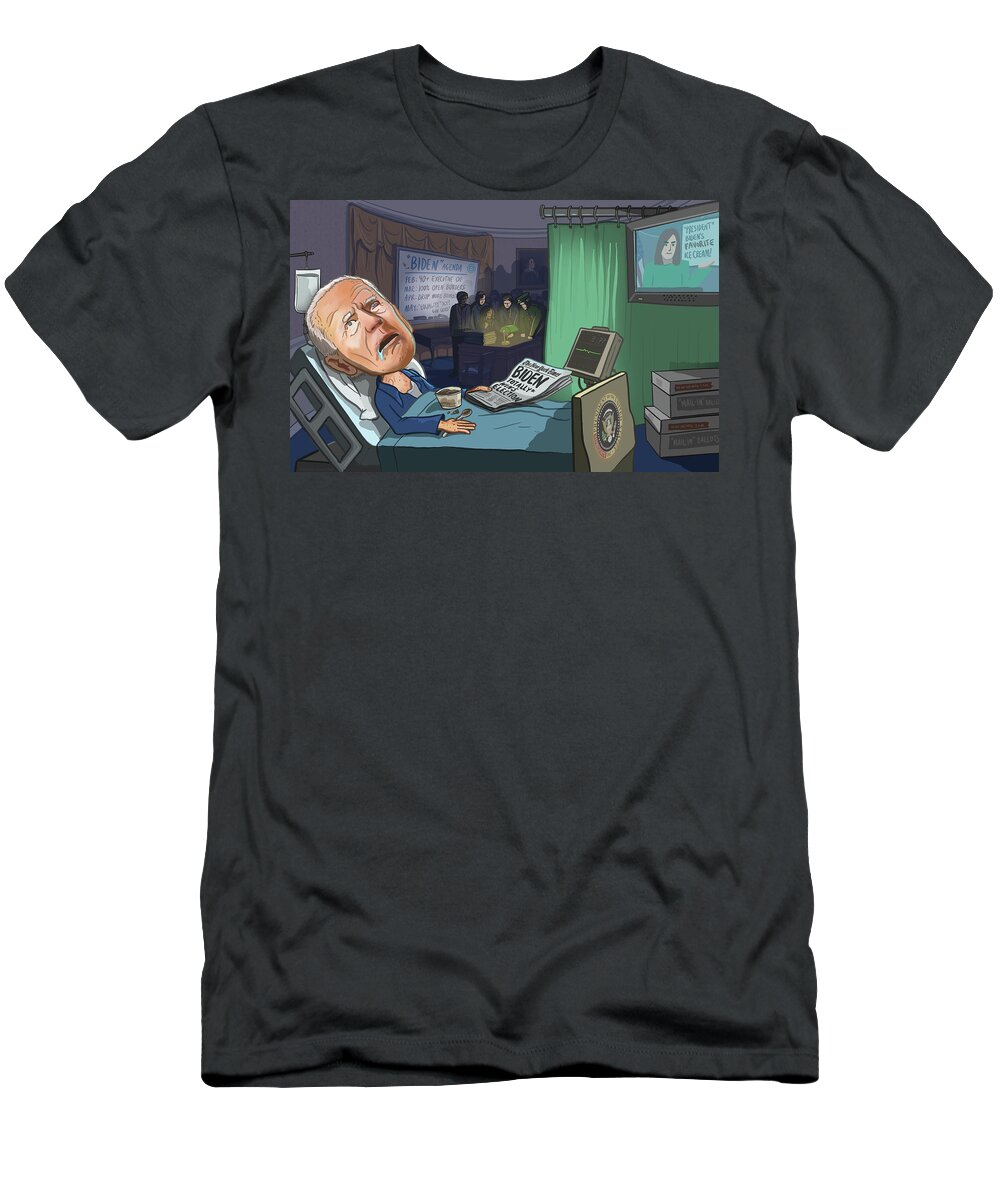 Joebiden T-Shirt featuring the digital art Sleepy Joe by Emerson Design