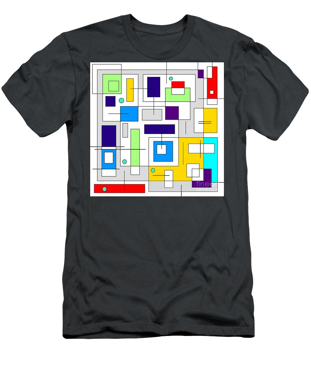 Squares T-Shirt featuring the digital art Slightly Different by Designs By L