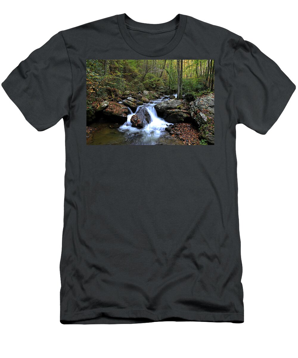 Smith Creek T-Shirt featuring the photograph Smith Creek North Georgia by Richard Krebs