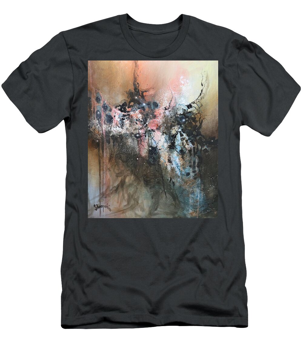 Abstract T-Shirt featuring the painting Smoke and Mirrors by Tom Shropshire