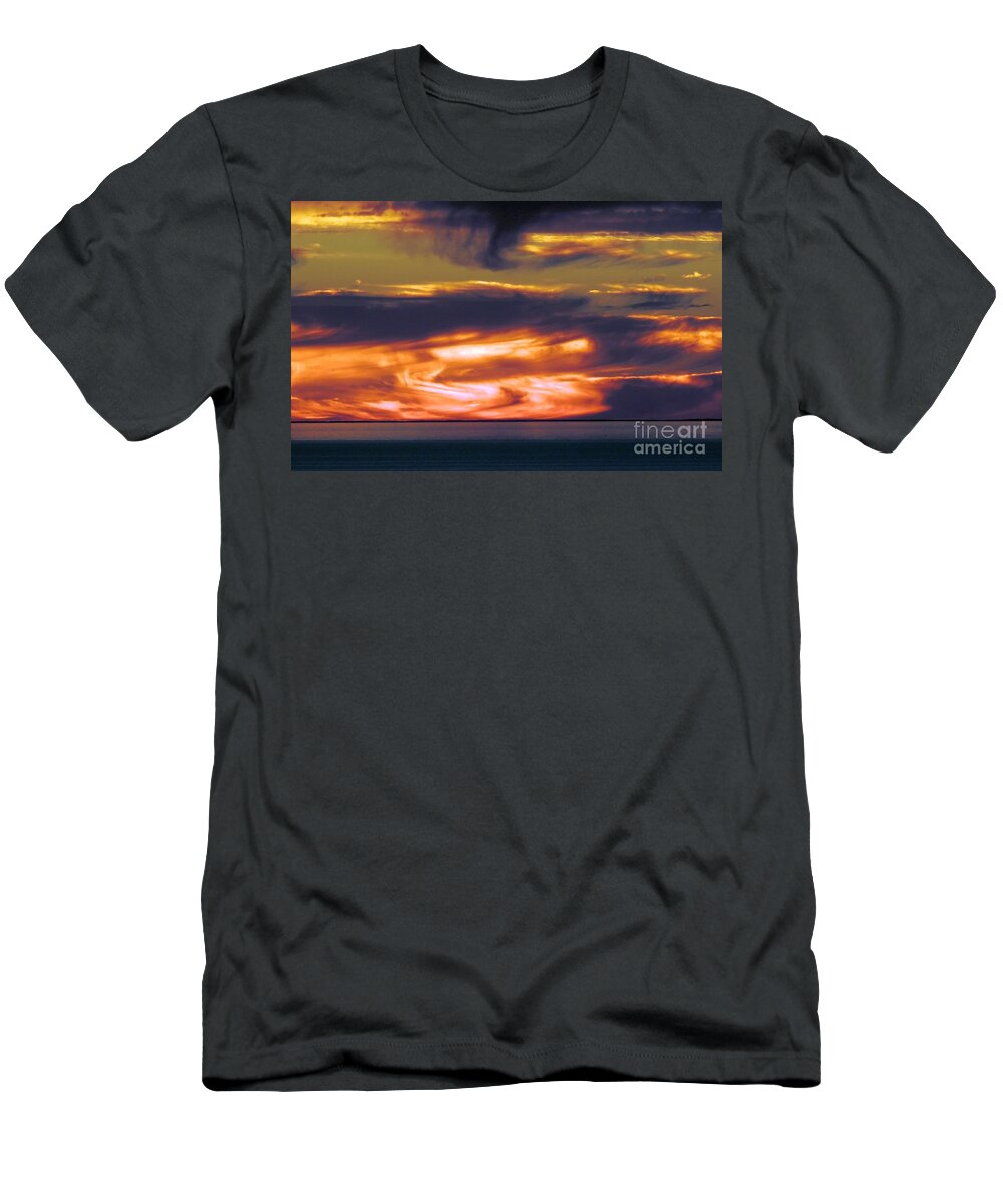 Interesting Sky T-Shirt featuring the photograph Smokey Sunset by Linda Hollis