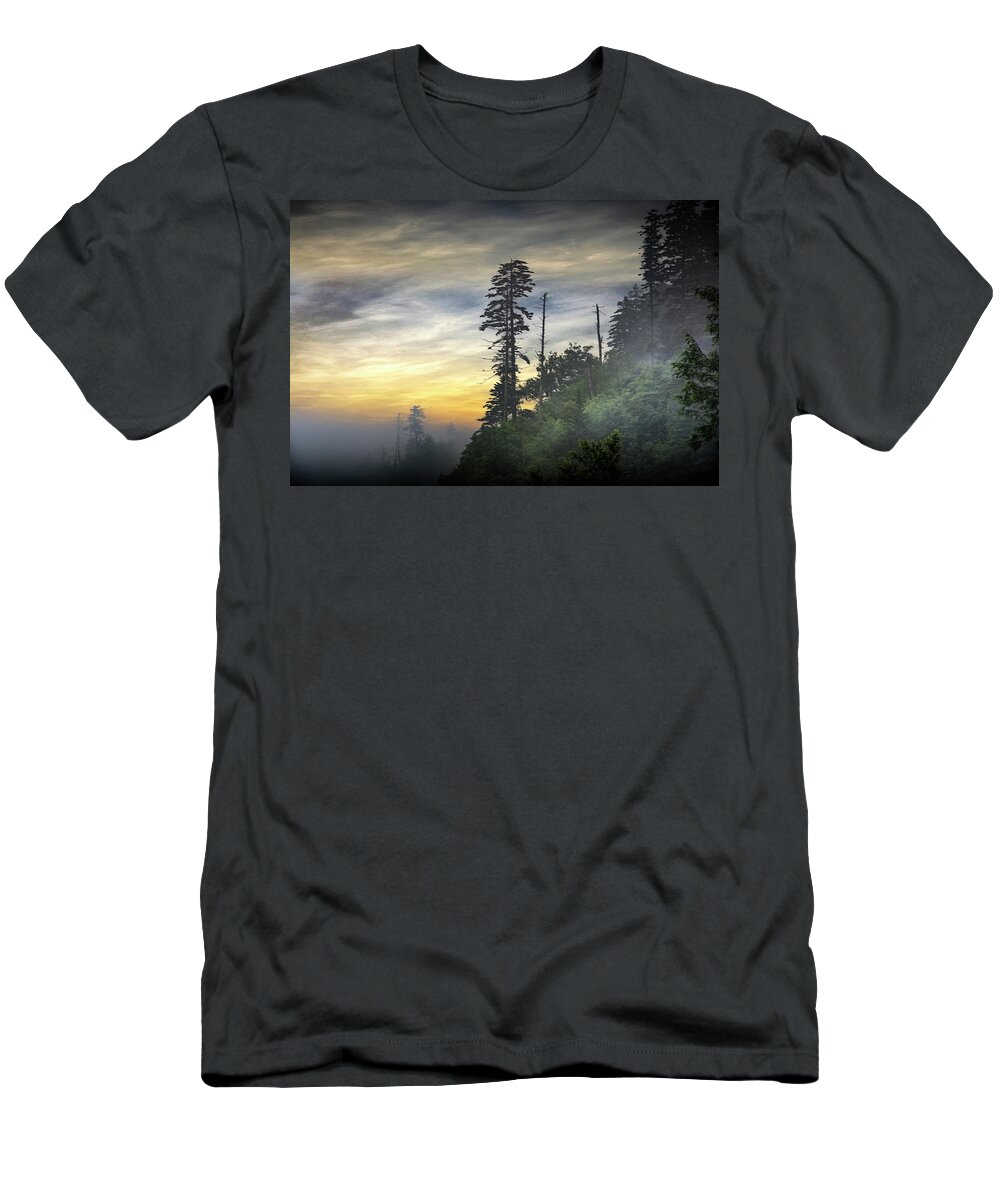 Nature T-Shirt featuring the photograph Smoky Mountain Evening View by Randall Nyhof