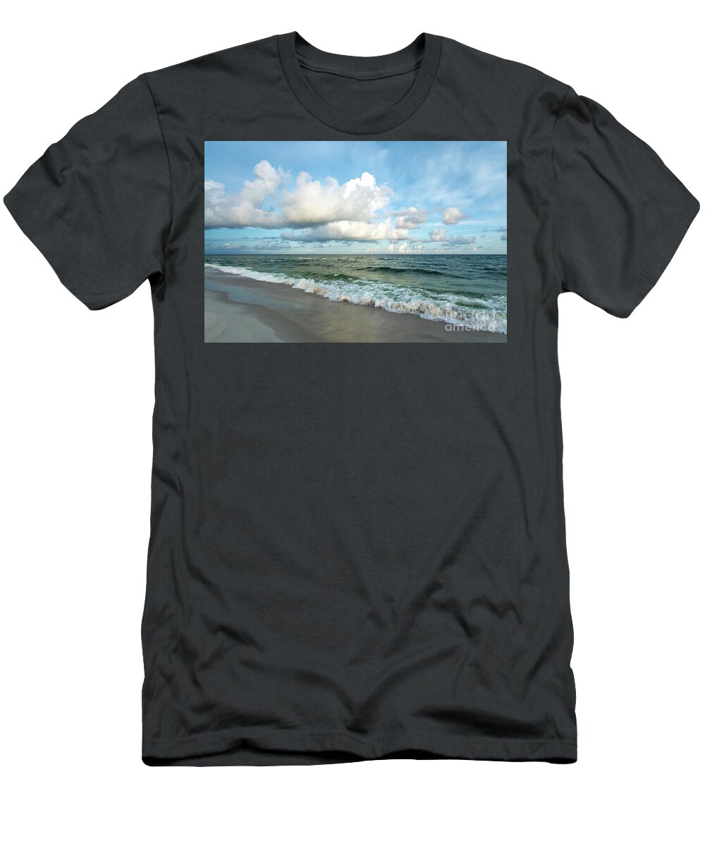 Smooth T-Shirt featuring the photograph Smooth Waves on the Gulf of Mexico by Beachtown Views