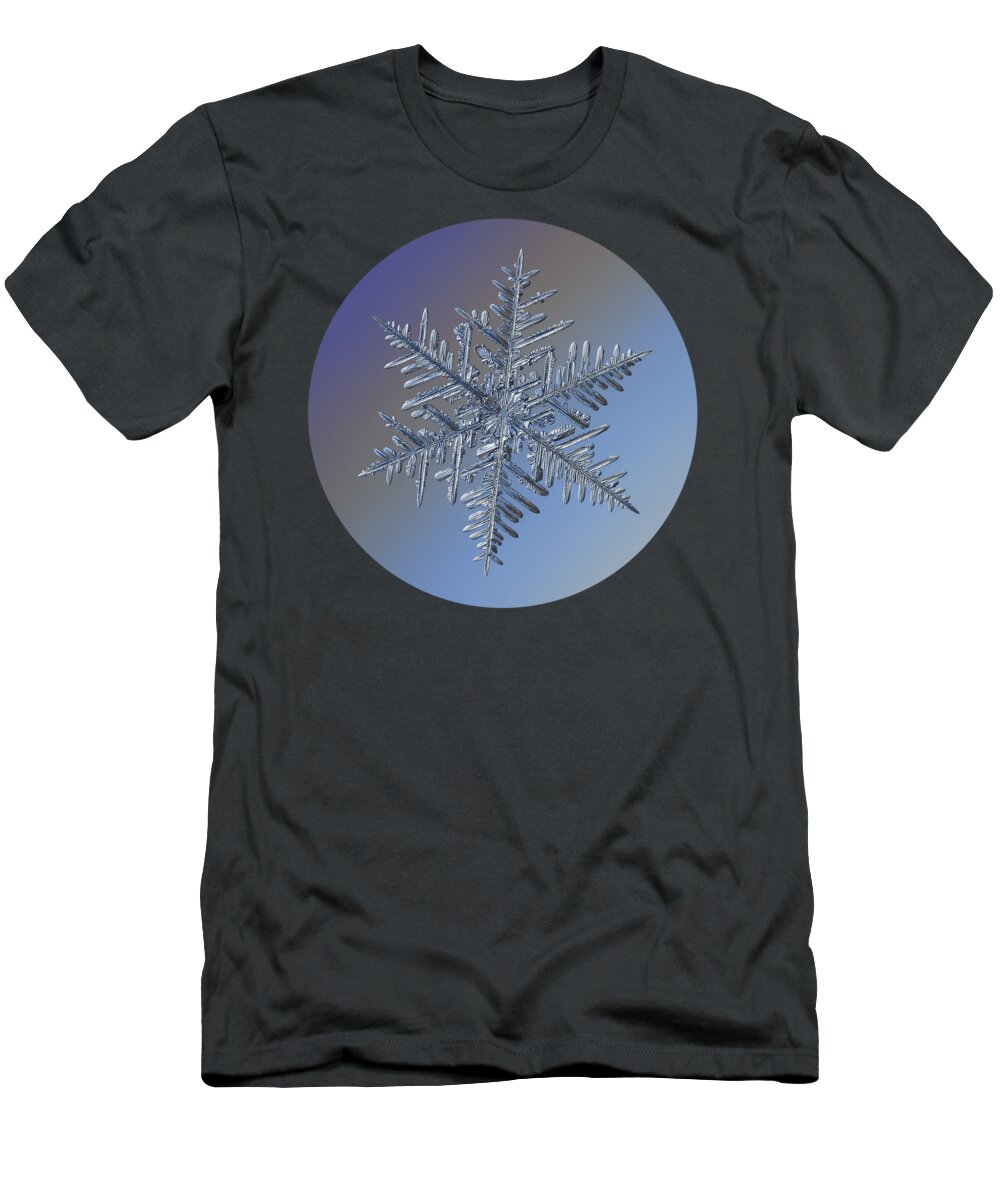 Snowflake T-Shirt featuring the photograph Snowflake 2016-01-21 - 1 alt by Alexey Kljatov
