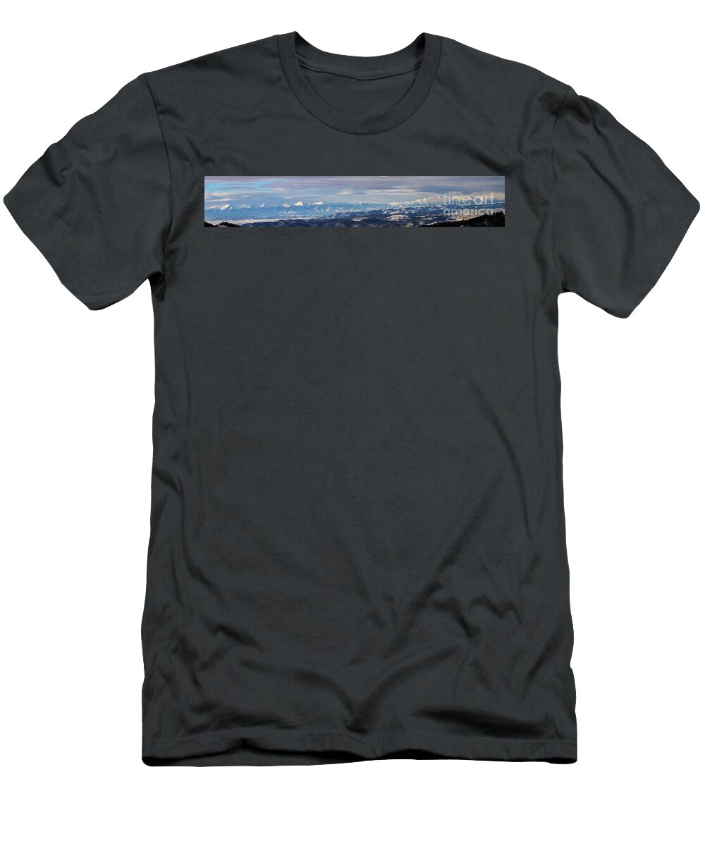 Sangre De Cristo T-Shirt featuring the photograph Snowstorm Panorama on the Sangre by Steven Krull
