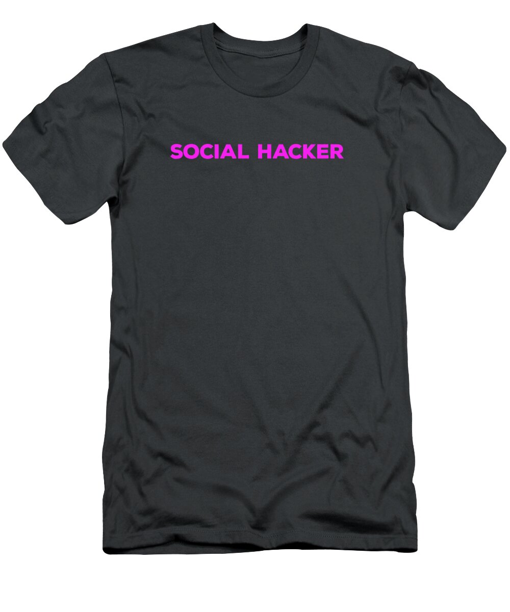 Hacker T-Shirt featuring the painting Social Hacker by Asar Studios by Celestial Images