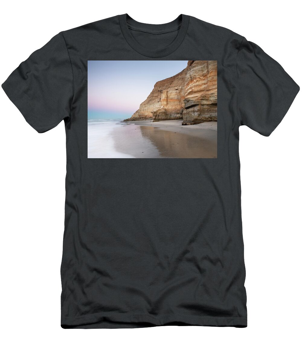 San Diego T-Shirt featuring the photograph Solana Beach Dawn Cliffs by William Dunigan