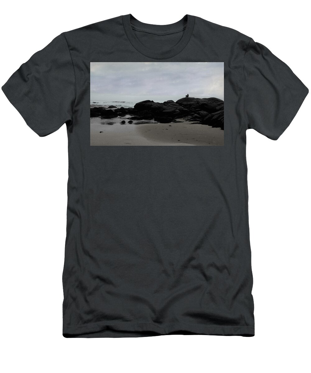 Ocean T-Shirt featuring the photograph Solitude at Goose Rocks by Wayne King