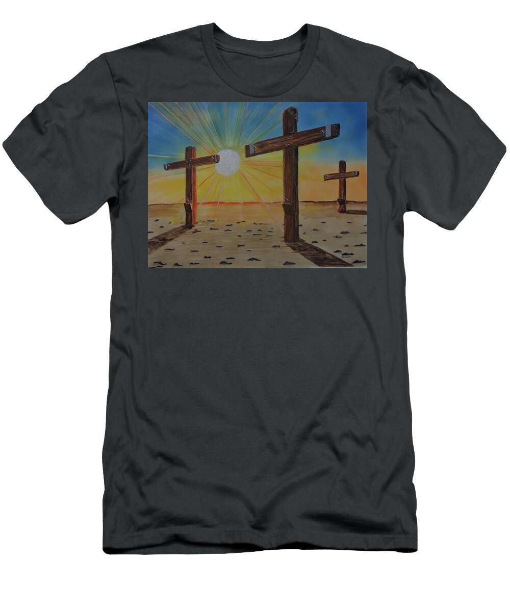 Christian T-Shirt featuring the painting Son Rise by Rick Bennett