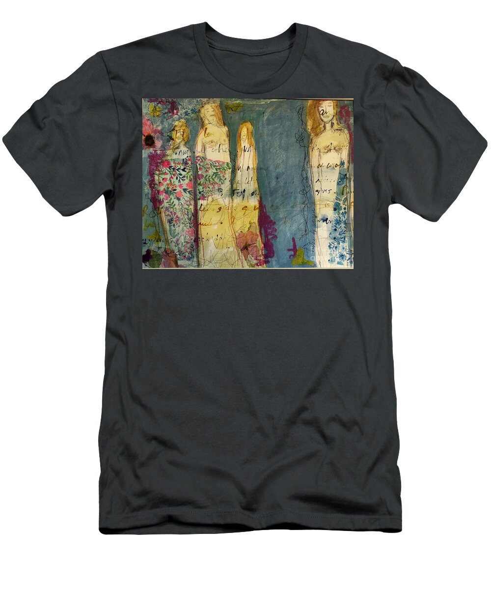 Women T-Shirt featuring the mixed media Soul Sisters by Stacey Brown