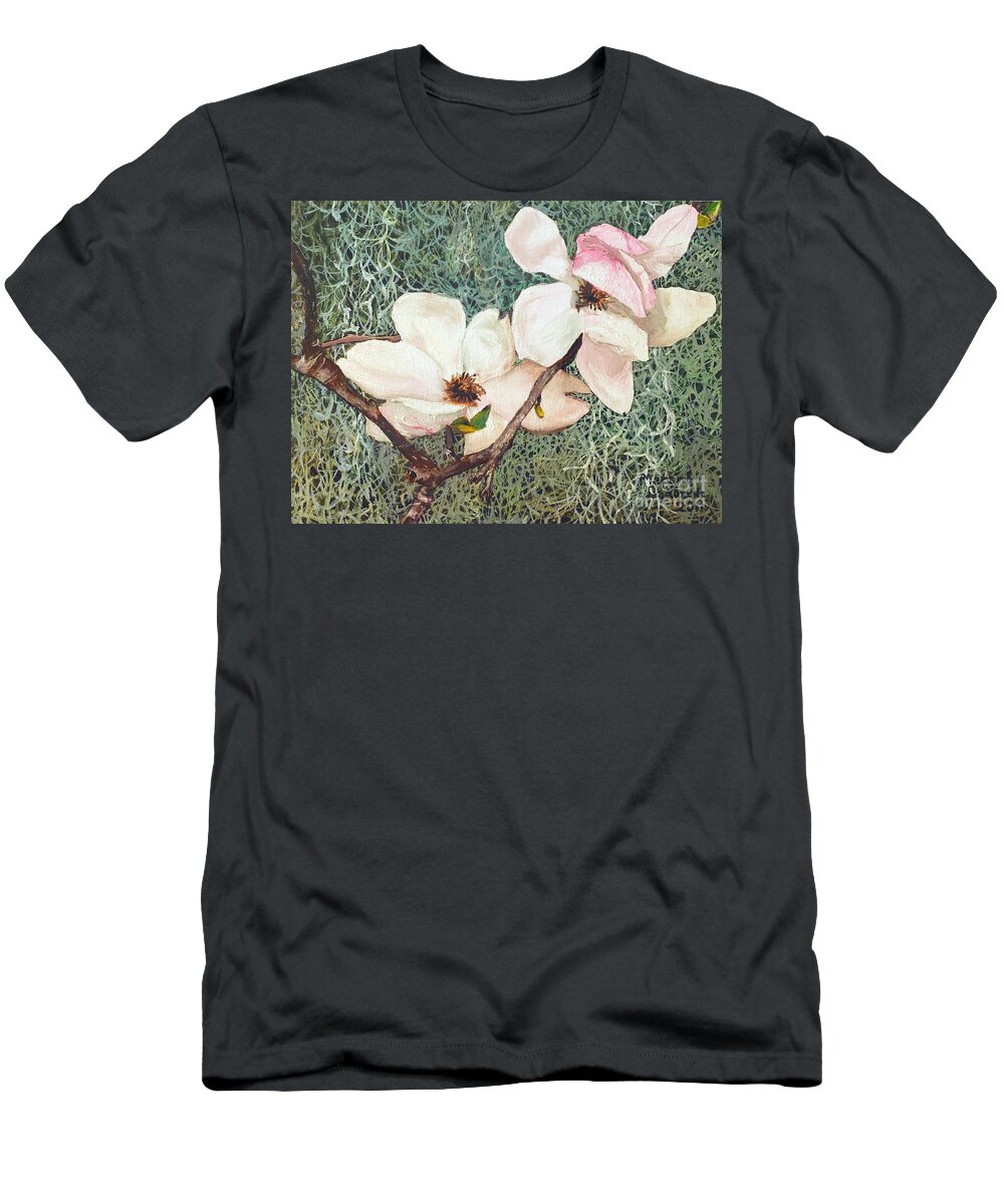 South T-Shirt featuring the painting Southern Dogwood by Merana Cadorette
