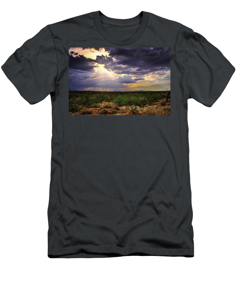 Southwest T-Shirt featuring the photograph Southwest Desert Sky Glow, Arizona by Chance Kafka