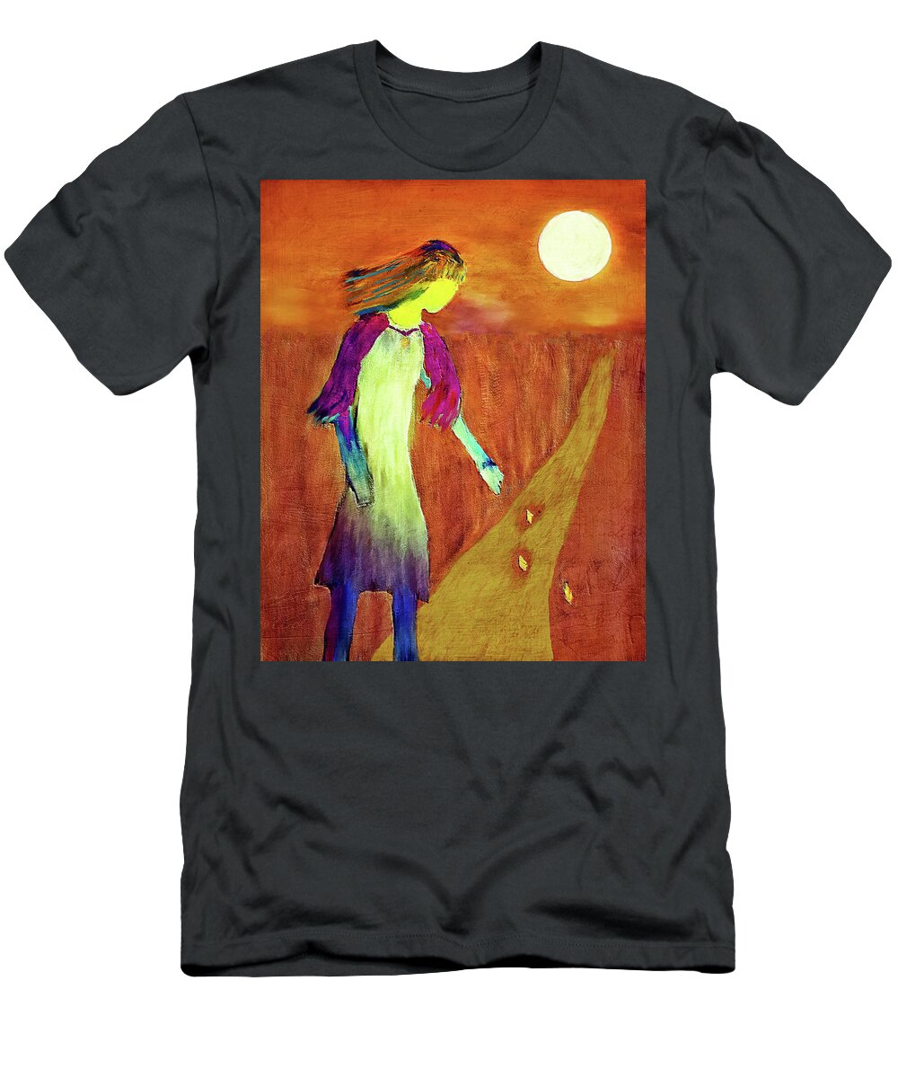  T-Shirt featuring the digital art Sowing Against The Wind by Melissa D Johnston