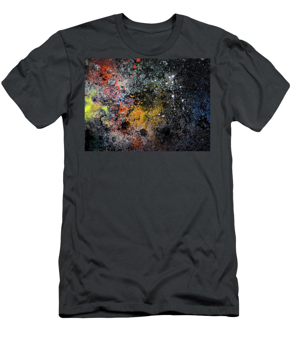 Space T-Shirt featuring the mixed media Space Nebula FOG Constellation 5412971 by Patsy Evans- Alchemist Artist