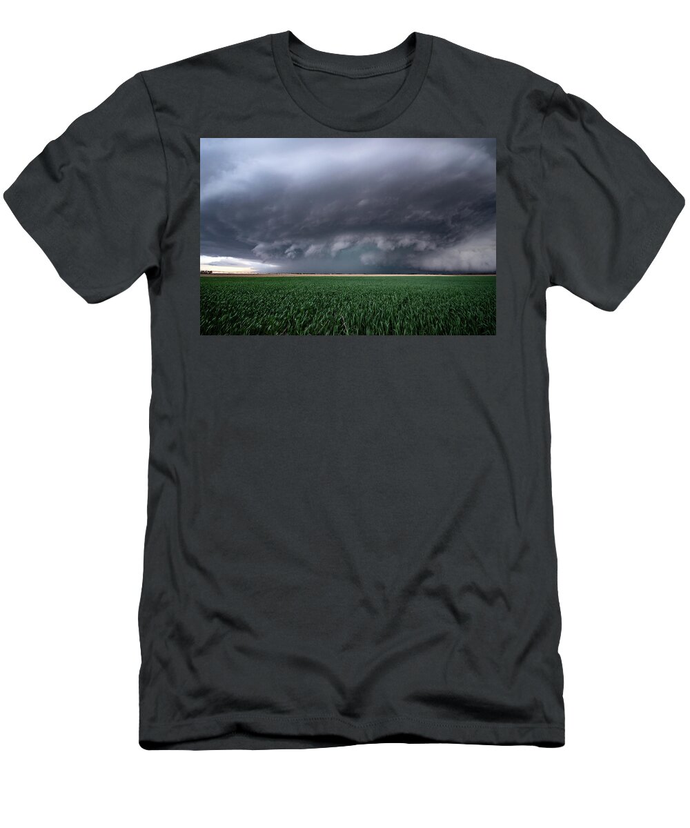 Mesocyclone T-Shirt featuring the photograph Spaceship Storm by Wesley Aston