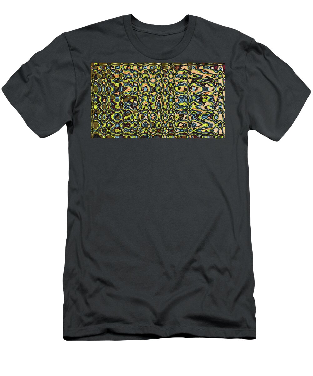 Spaghetti Tray Abstract T-Shirt featuring the digital art Spaghetti Tray Abstract by Tom Janca