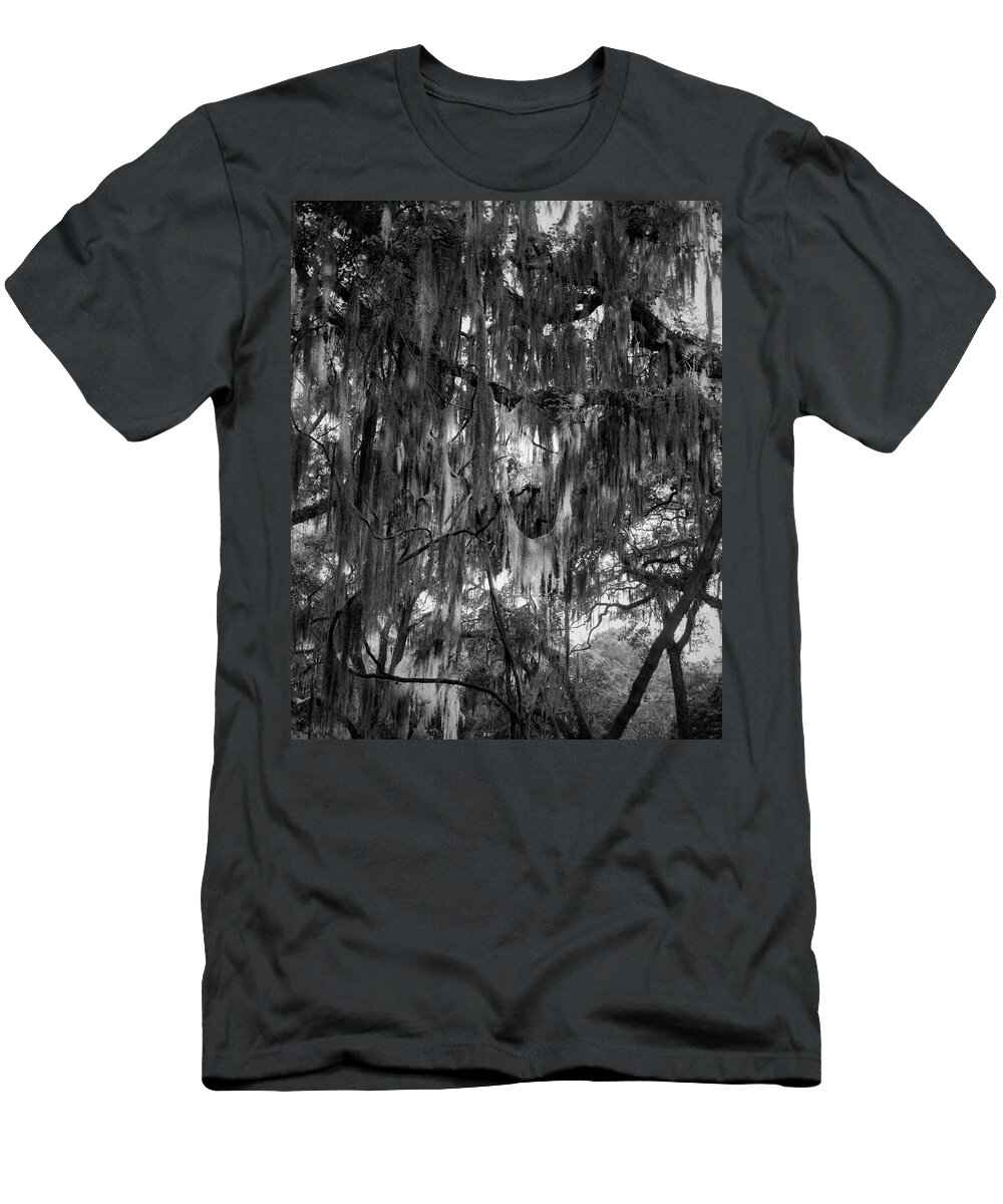 Georgia T-Shirt featuring the photograph Spanish Moss and Live Oaks, St. Simons Island by John Simmons