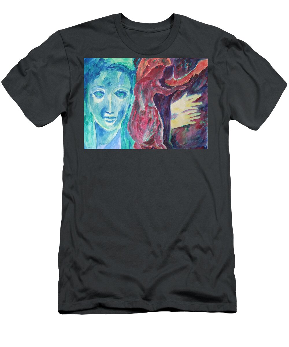 Masterpiece Paintings T-Shirt featuring the painting Spinning Destiny by Enrico Garff