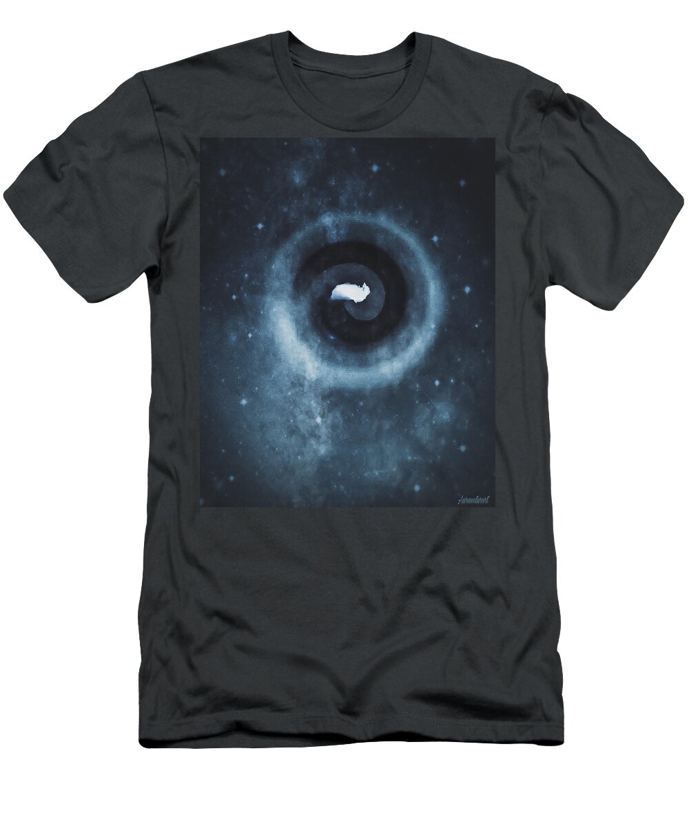 Spiral T-Shirt featuring the digital art Spiral Nit by Auranatura Art