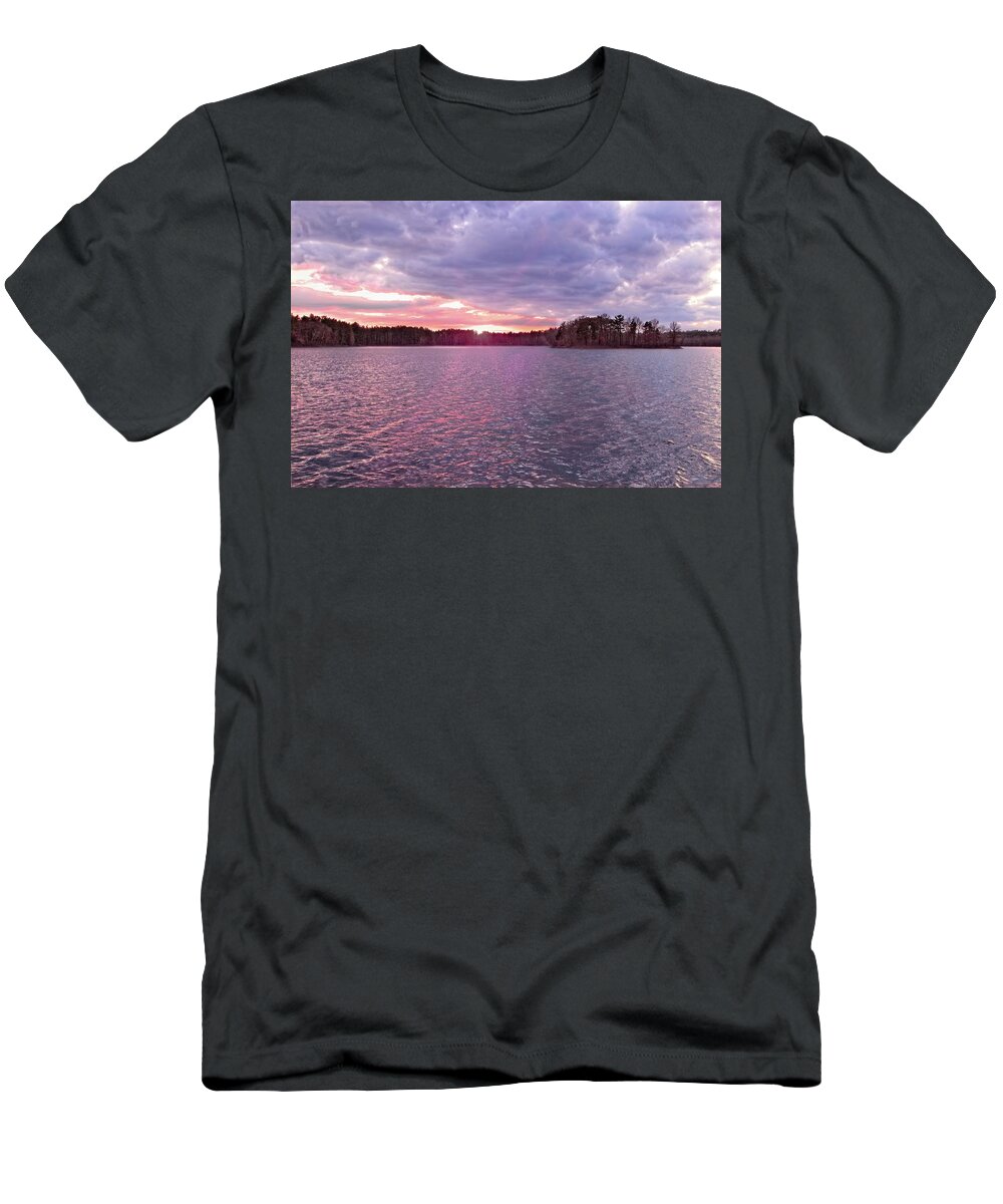 Landscapes T-Shirt featuring the photograph Spot Pond Sunset by Matthew Adelman