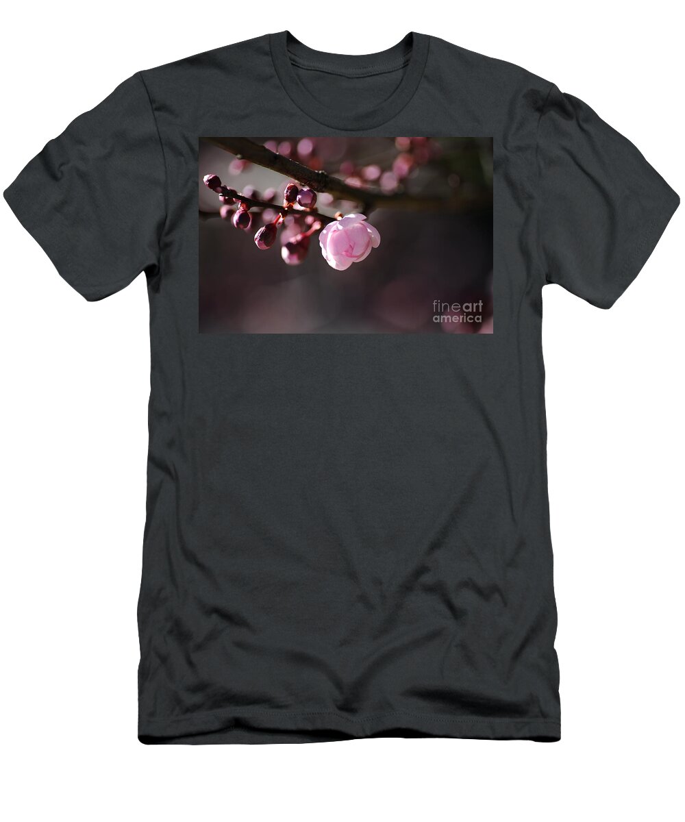 Floral T-Shirt featuring the photograph Spring Pink Blossom by Joy Watson